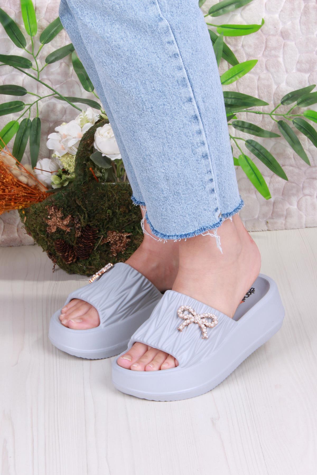 E462 Günlük Plaj Deniz Havuz Terliği Hafif Rahat Esnek Kadın Terlik - Görsel 3