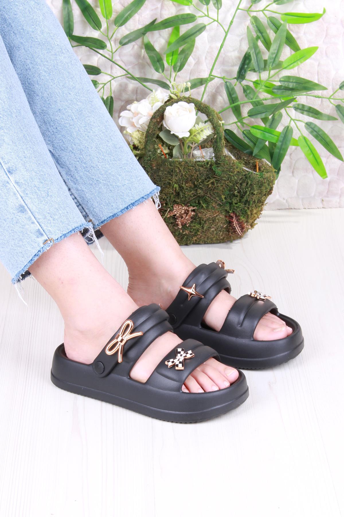 E458 Günlük Plaj Deniz Havuz Terliği Hafif Rahat Esnek Kadın Terlik - Görsel 2