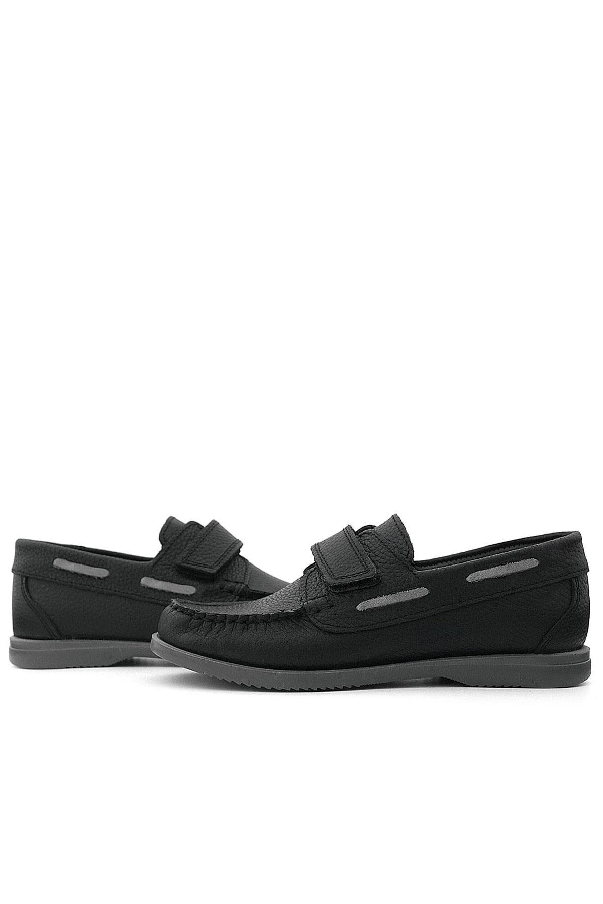 Simurg Hakiki Deri Siyah Erkek Çocuk Ayakkabı - Görsel 9