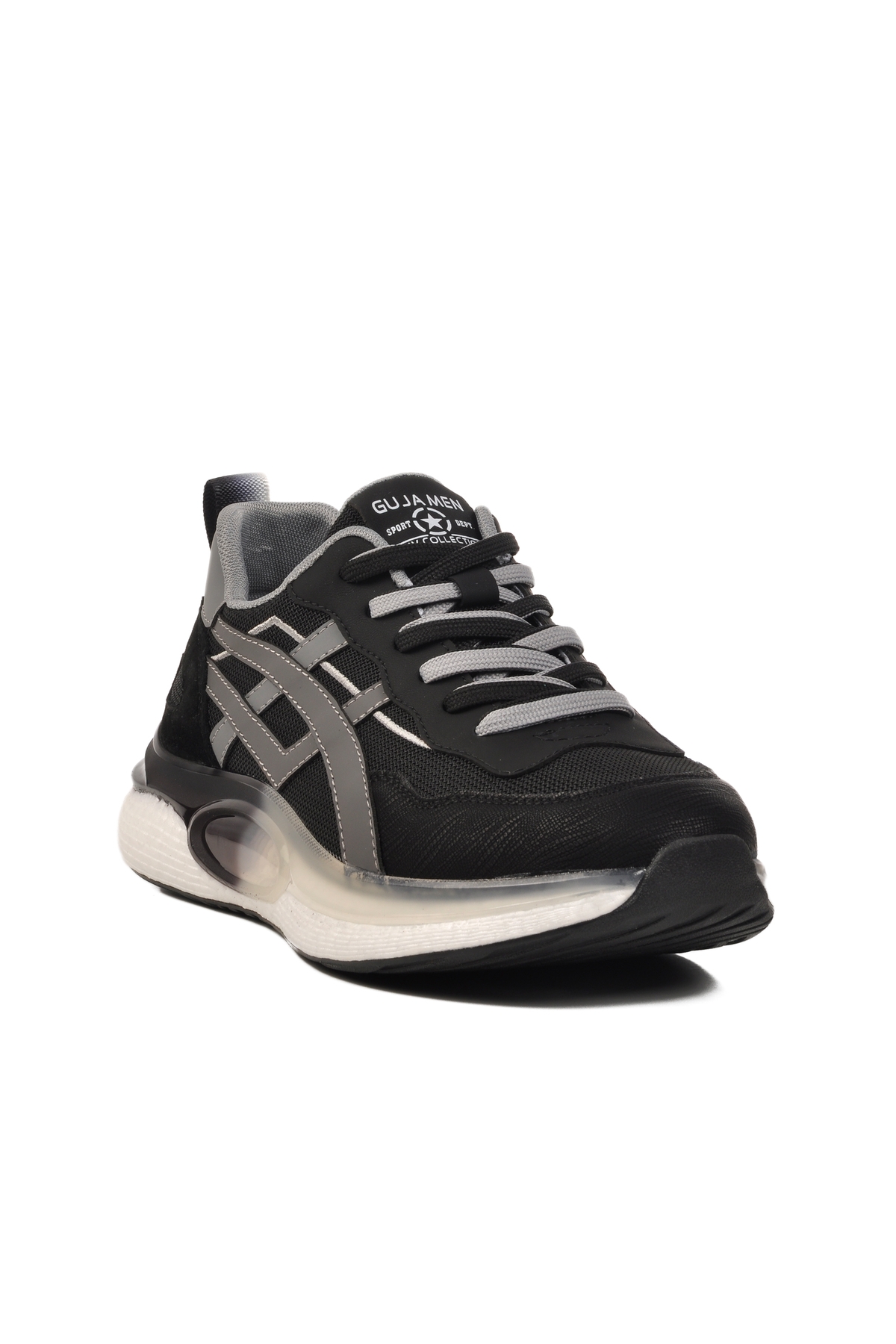 Siyah Fileli Hava Alabilen Erkek Spor Ayakkabı 25Y563 M - Görsel 4