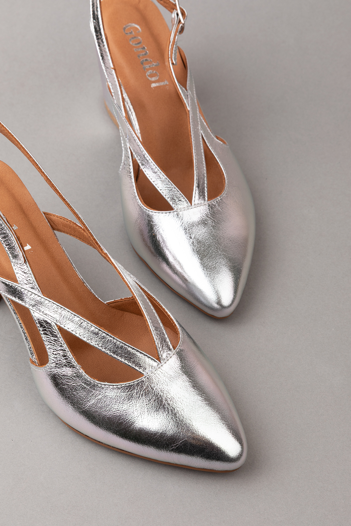 Gondol Kadın Hakiki Deri Şık Kalın Topkulu Ayakkabı anl.3361 - Görsel 3