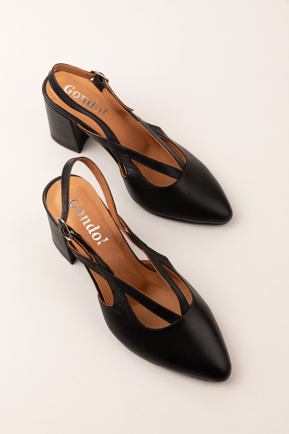 Gondol Kadın Hakiki Deri Şık Kalın Topkulu Ayakkabı anl.3361 - Görsel 3