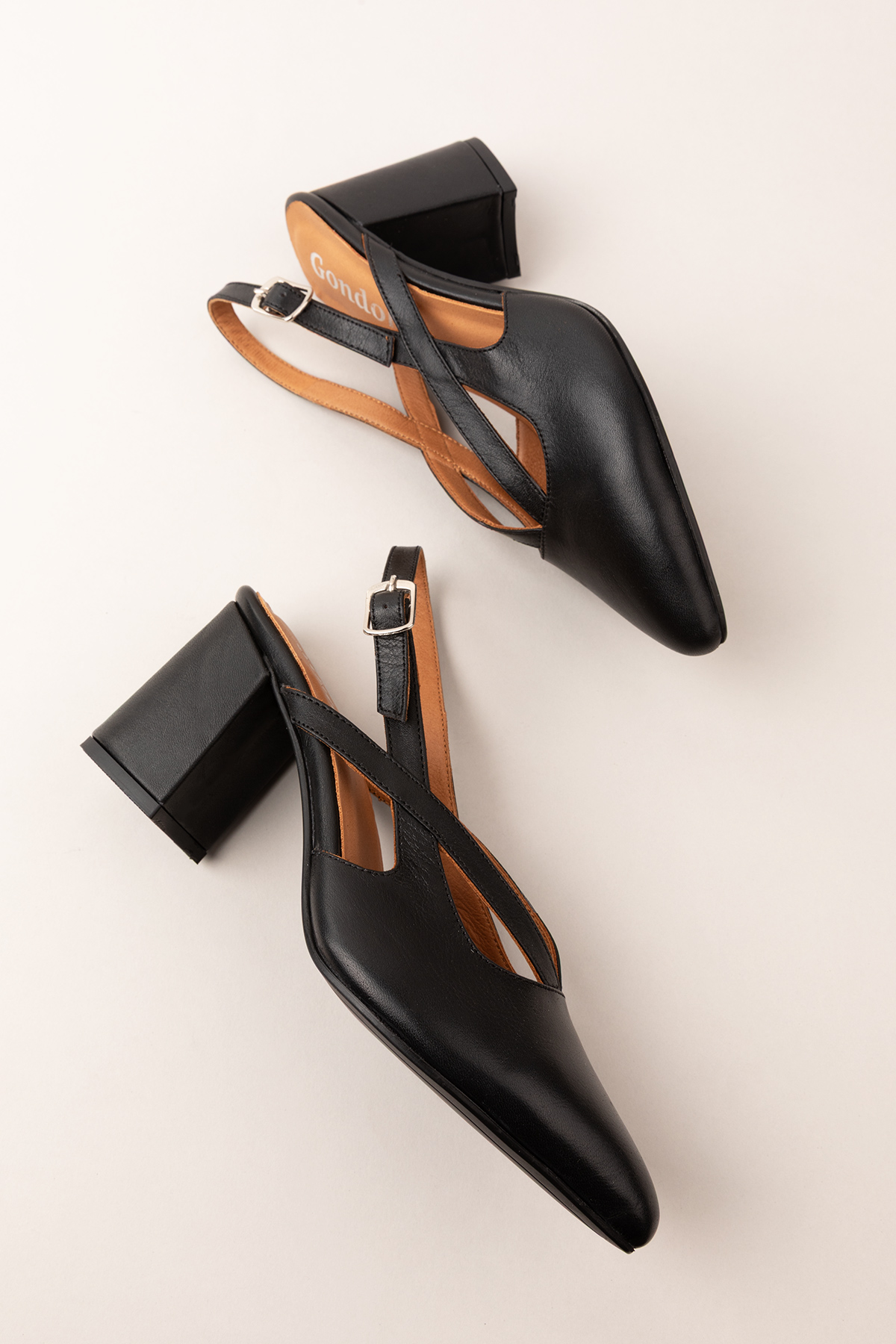 Gondol Kadın Hakiki Deri Şık Kalın Topkulu Ayakkabı anl.3361 - Görsel 4