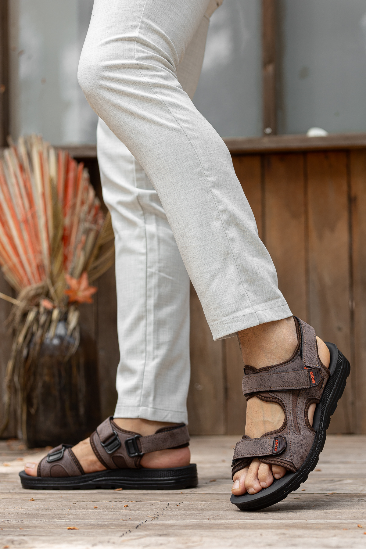 D2026 Günlük Ortopedik Confort Erkek Sandalet - Görsel 2