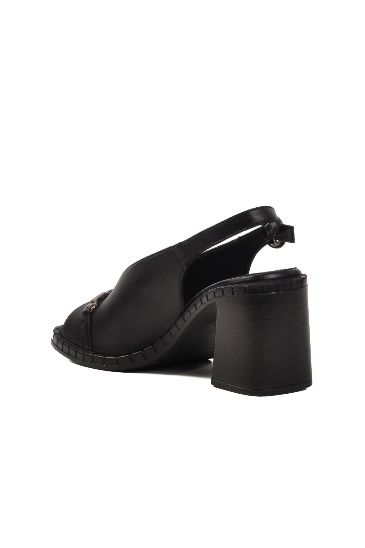 Siyah Kadın Topuklu Sandalet 2511902Y Z - Görsel 5