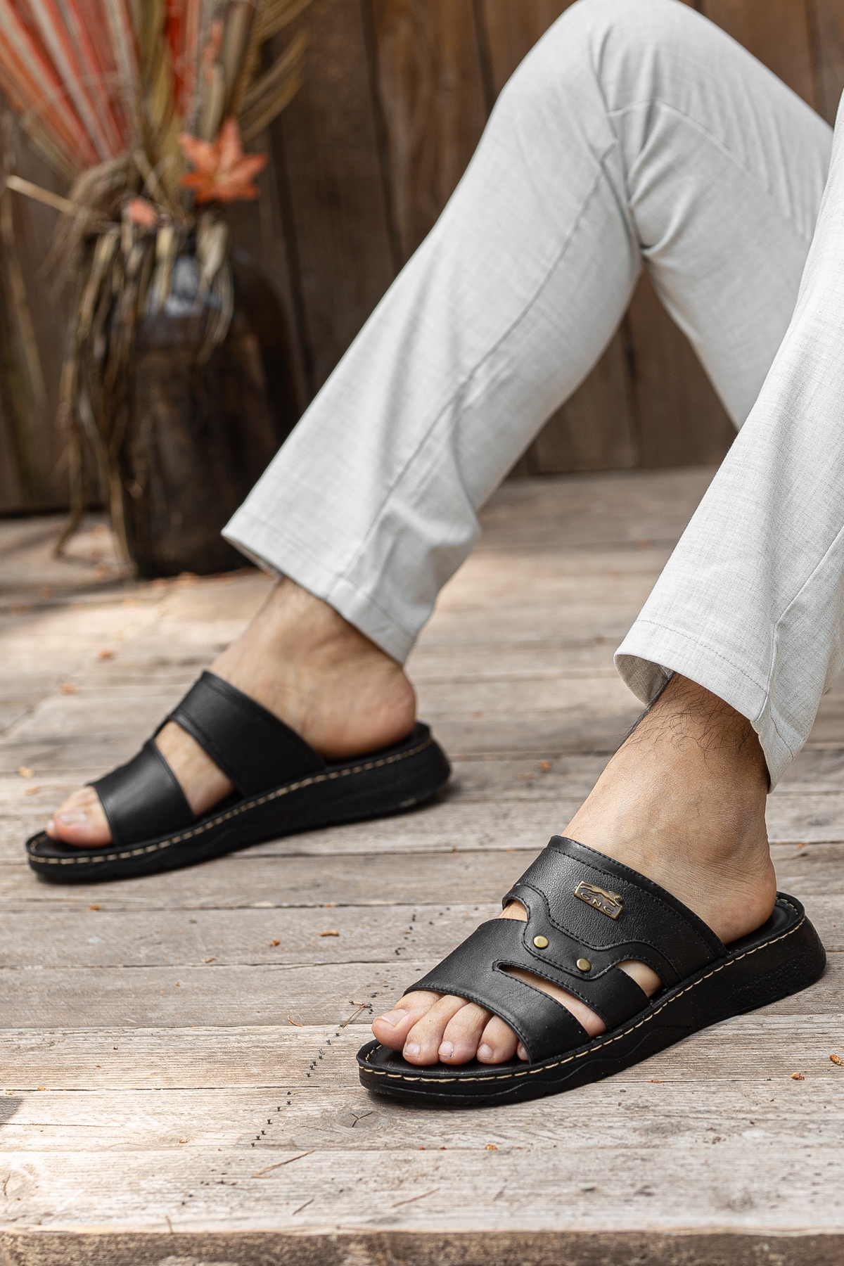 GNC Günlük Ortopedik Erkek Terlik - Görsel 3