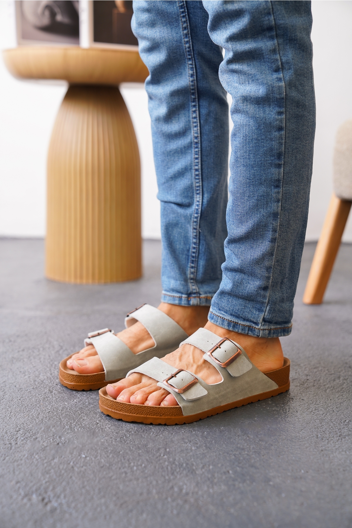 Arizona Günlük Ortopedik Unisex Çift Tokalı Terlik - Görsel 4