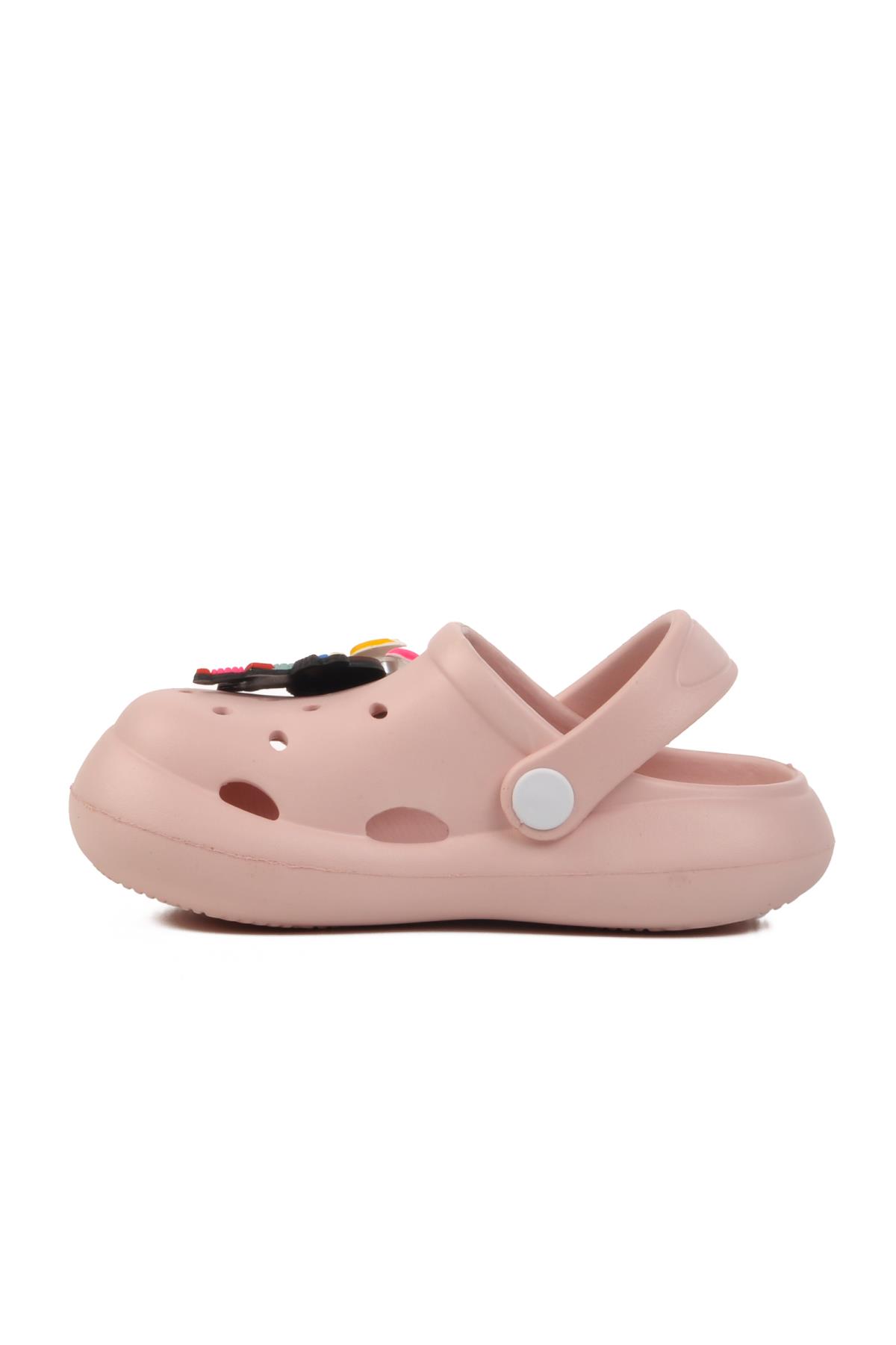 Pudra Hafif Esnek Kız Çocuk Terlik Yumurcak P - Görsel 3