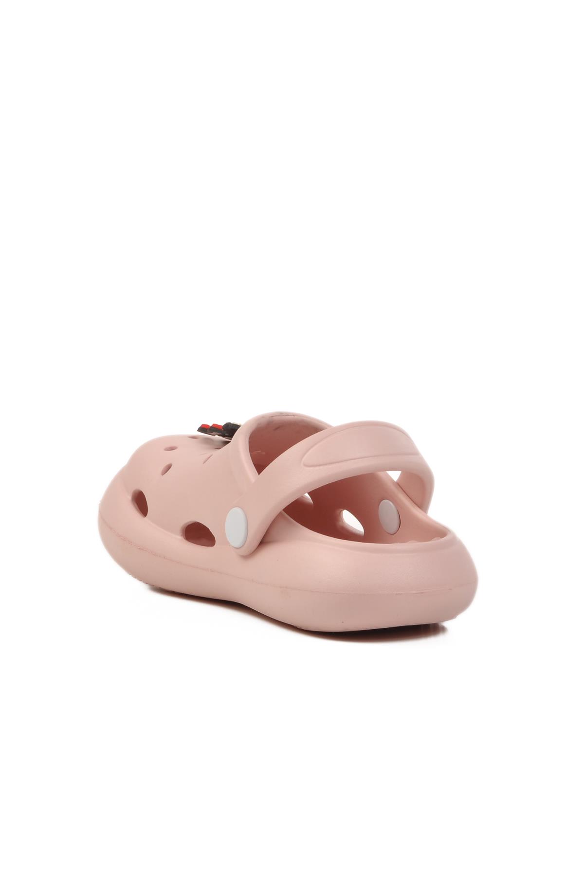 Pudra Hafif Esnek Kız Çocuk Terlik Yumurcak P - Görsel 5