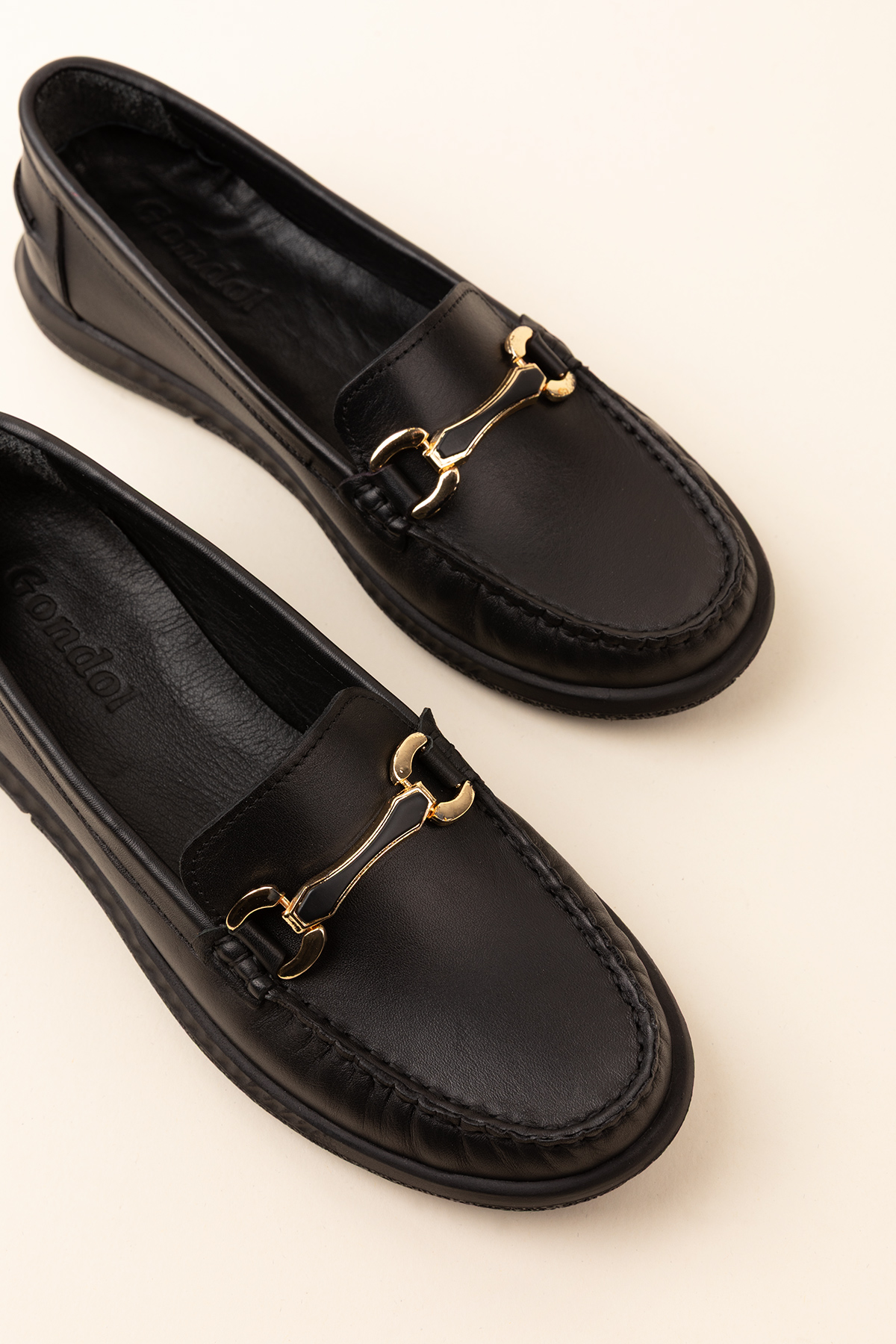 Gondol Kadın Hakiki Deri Günlük Rahat Klasik Ayakkabı hl.24103 - Görsel 4