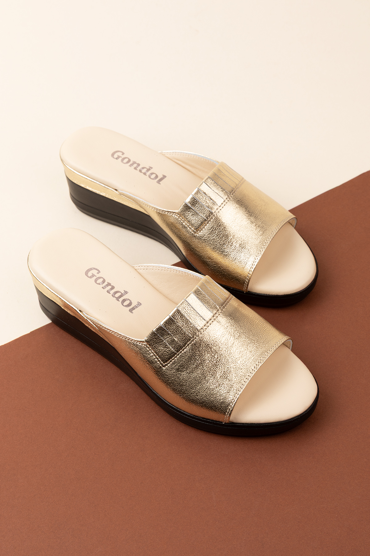 Gondol Hakiki Deri Ev Terliği özl.966 - Görsel 2