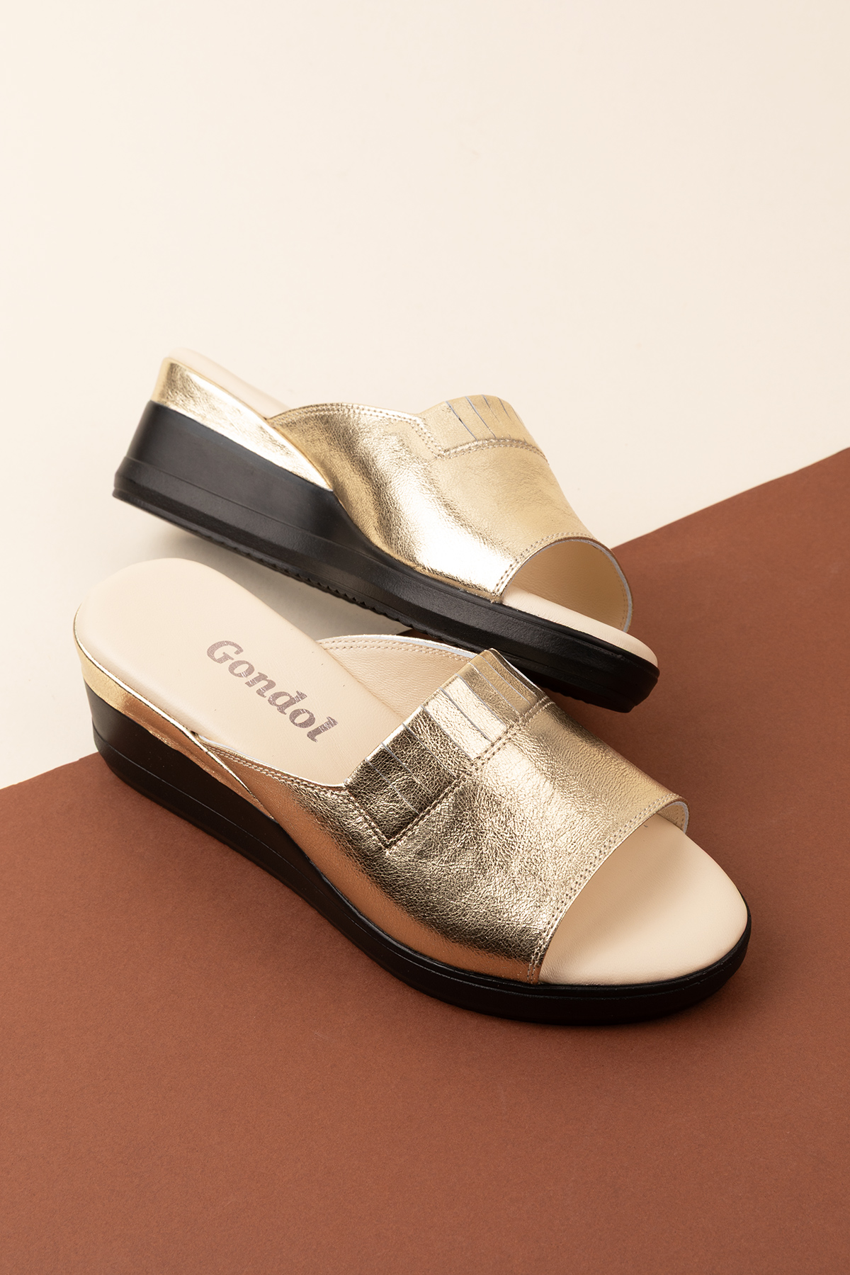 Gondol Hakiki Deri Ev Terliği özl.966 - Görsel 4