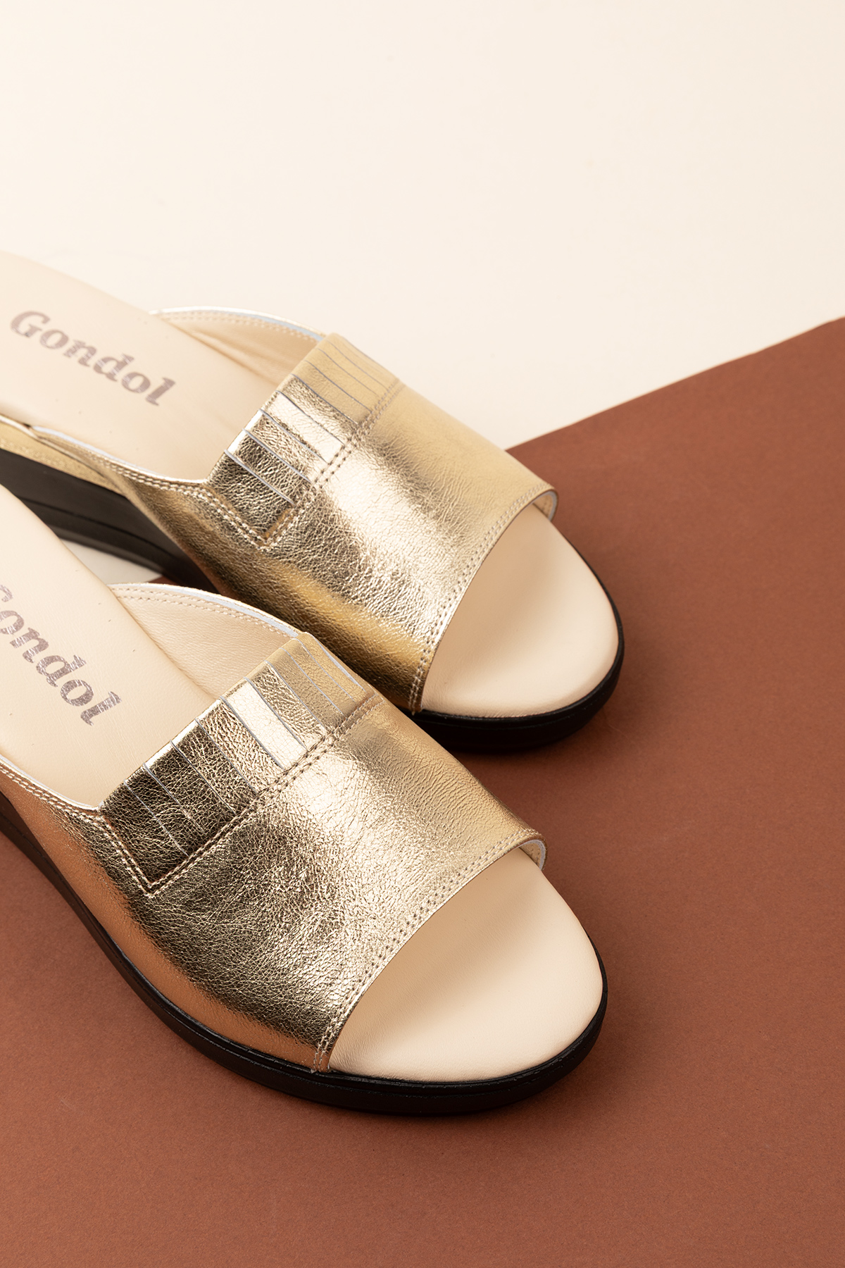 Gondol Hakiki Deri Ev Terliği özl.966 - Görsel 5