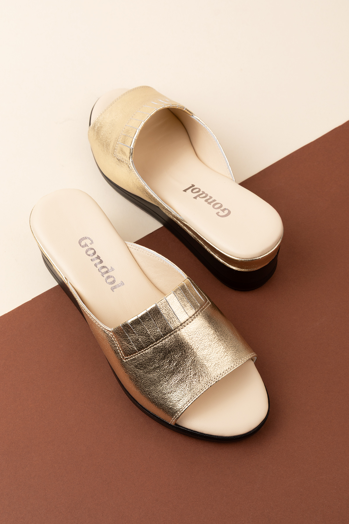 Gondol Hakiki Deri Ev Terliği özl.966 - Görsel 7