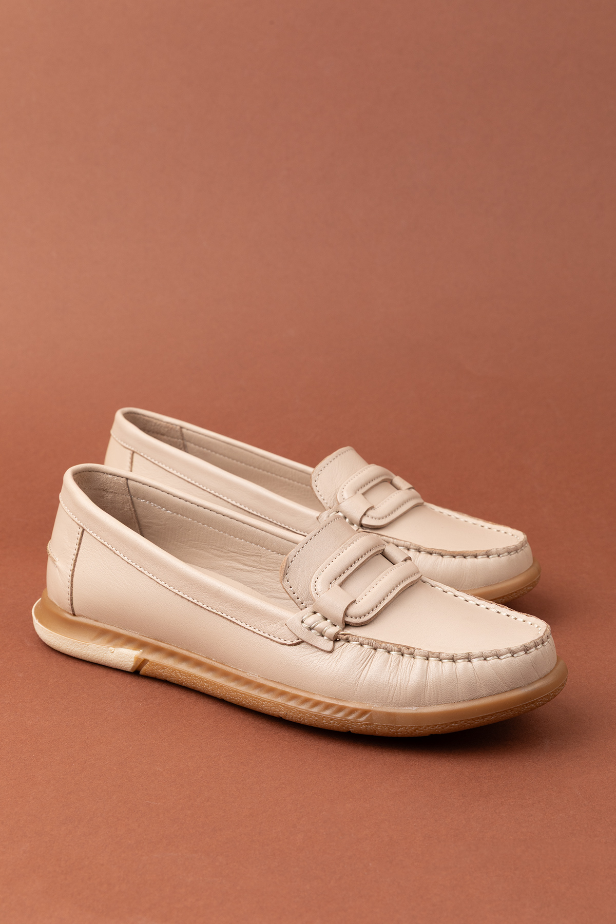 Gondol Kadın Hakiki Deri Günlük Rahat Klasik Ayakkabı hl.24105 - Görsel 2