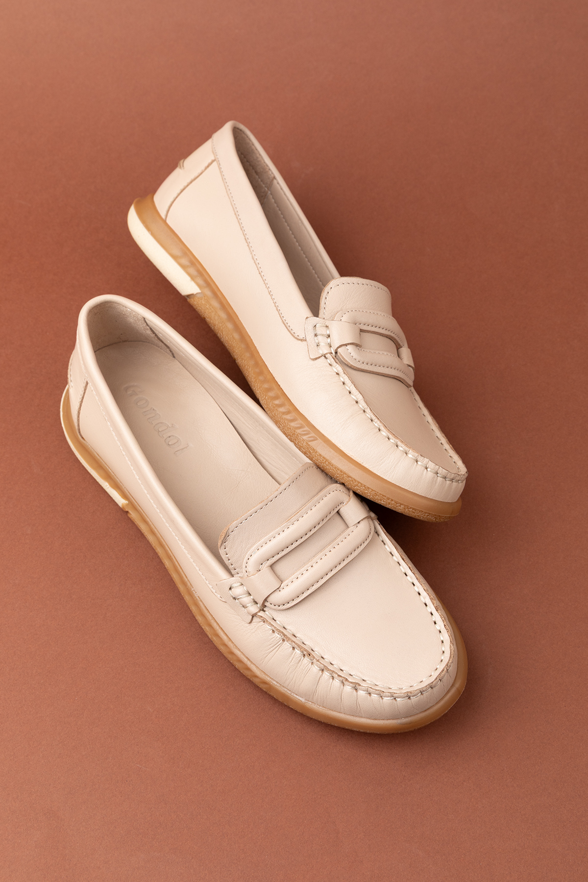 Gondol Kadın Hakiki Deri Günlük Rahat Klasik Ayakkabı hl.24105 - Görsel 3