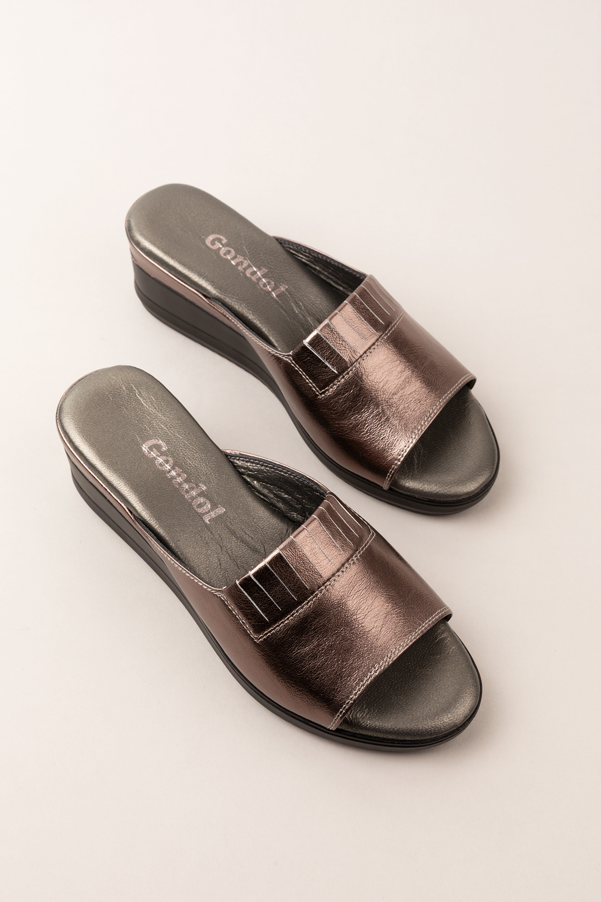 Gondol Hakiki Deri Ev Terliği özl.966 - Görsel 3