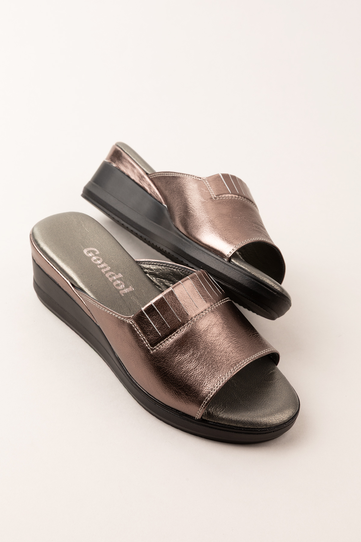 Gondol Hakiki Deri Ev Terliği özl.966 - Görsel 4