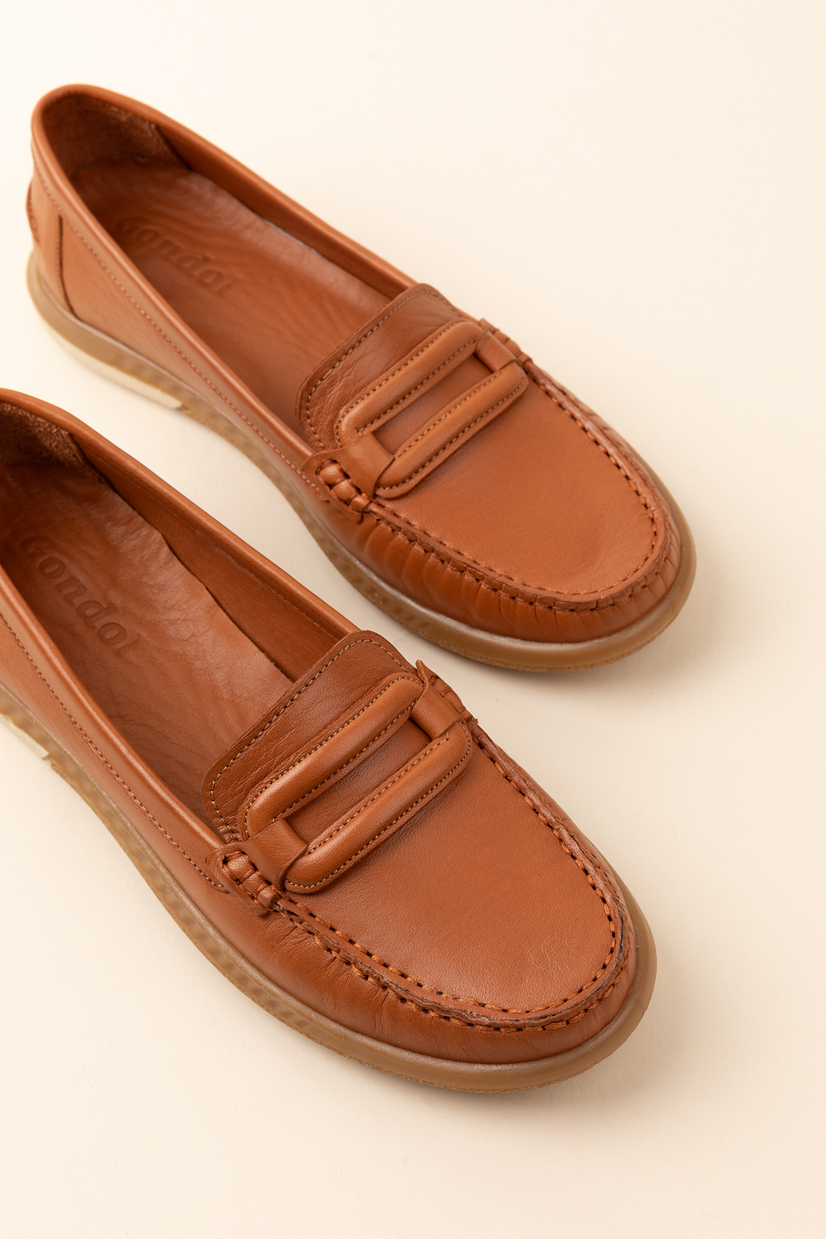 Gondol Kadın Hakiki Deri Günlük Rahat Klasik Ayakkabı hl.24105 - Görsel 3