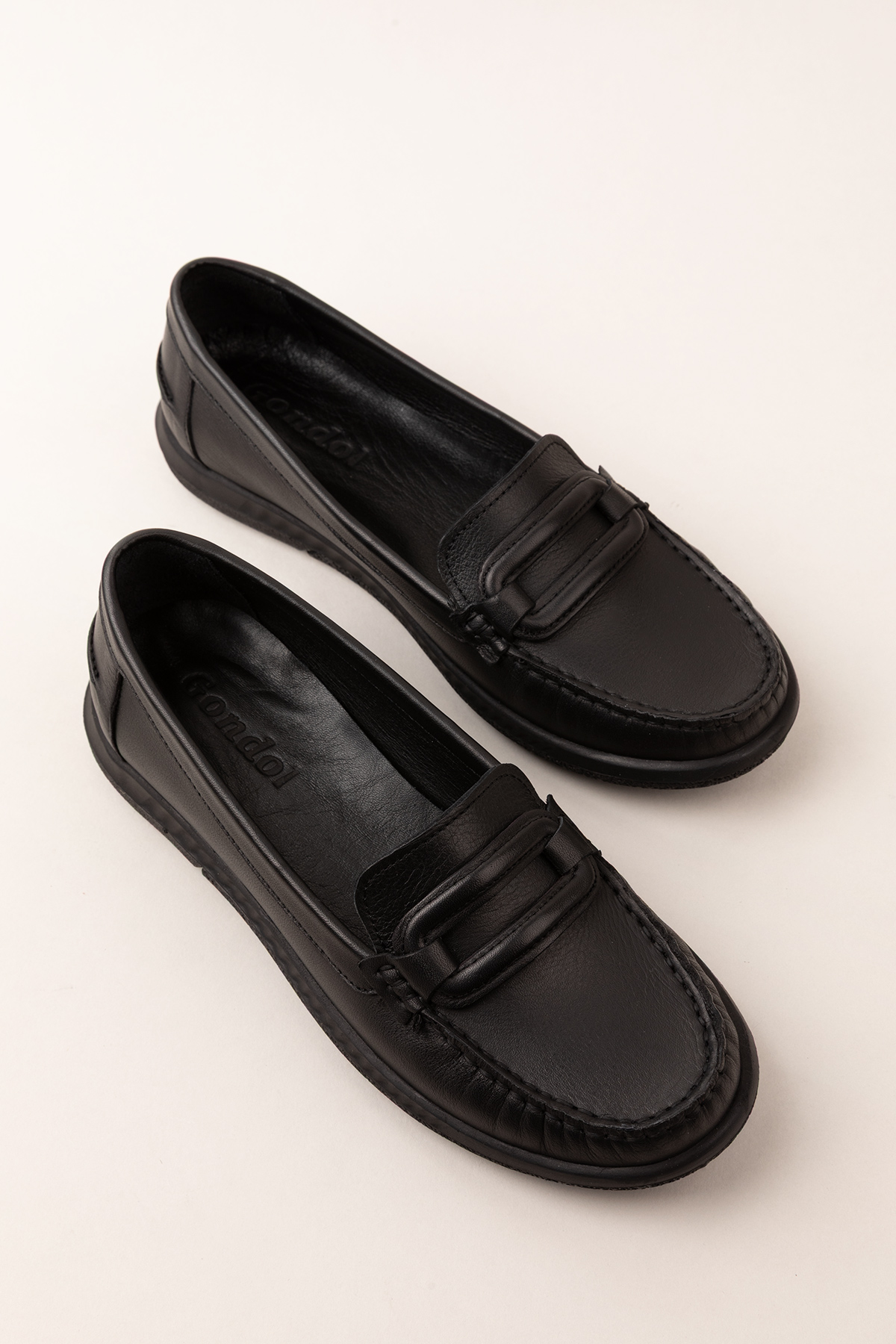 Gondol Kadın Hakiki Deri Günlük Rahat Klasik Ayakkabı hl.24105 - Görsel 3