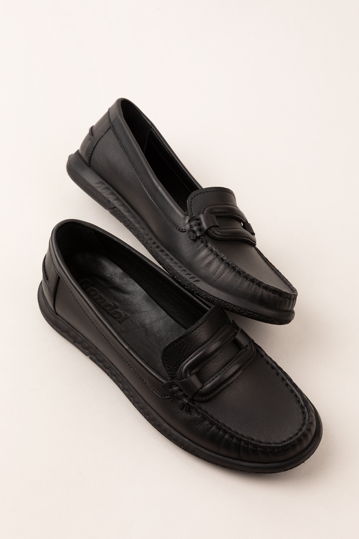 Gondol Kadın Hakiki Deri Günlük Rahat Klasik Ayakkabı hl.24105 - Görsel 4