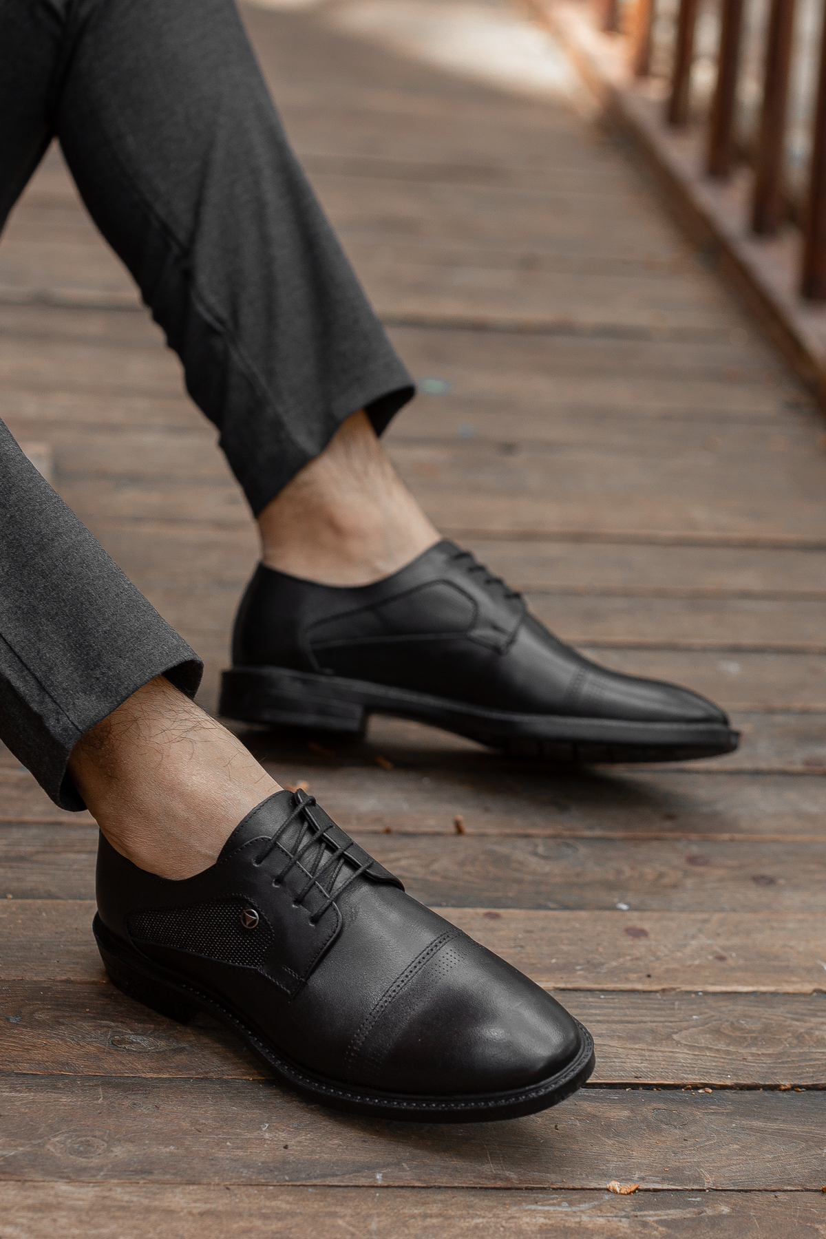 D02018 Günlük Ortopedik Erkek Hakiki Deri Klasik Ayakkabı - Görsel 2