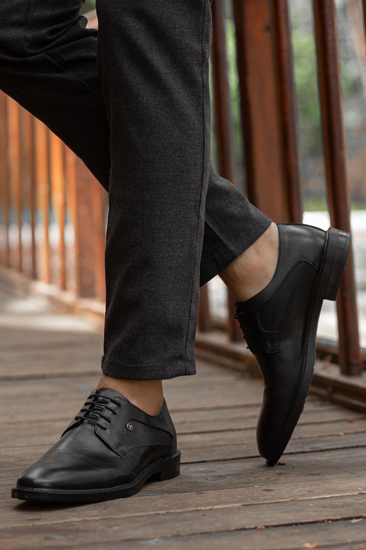 D02018 Günlük Ortopedik Erkek Hakiki Deri Klasik Ayakkabı - Görsel 4