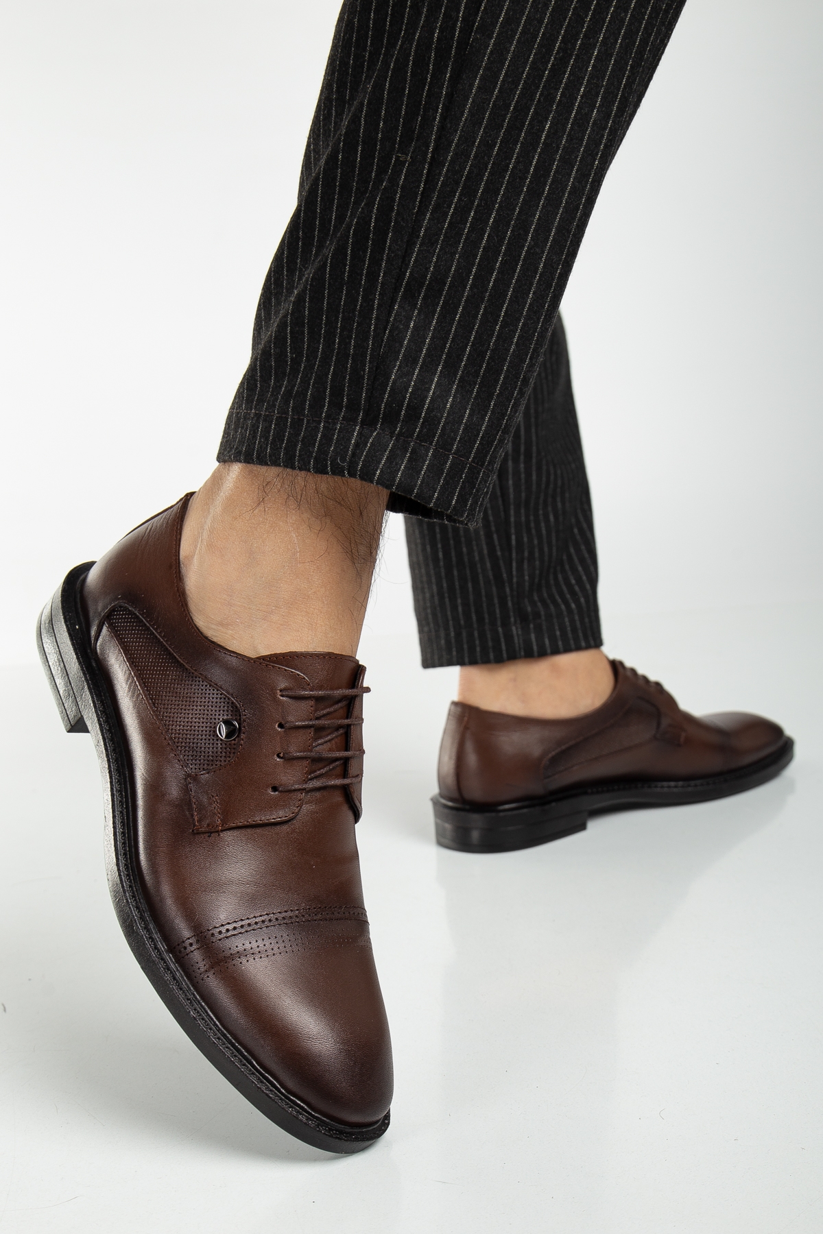 D02018 Günlük Ortopedik Erkek Hakiki Deri Klasik Ayakkabı - Görsel 2