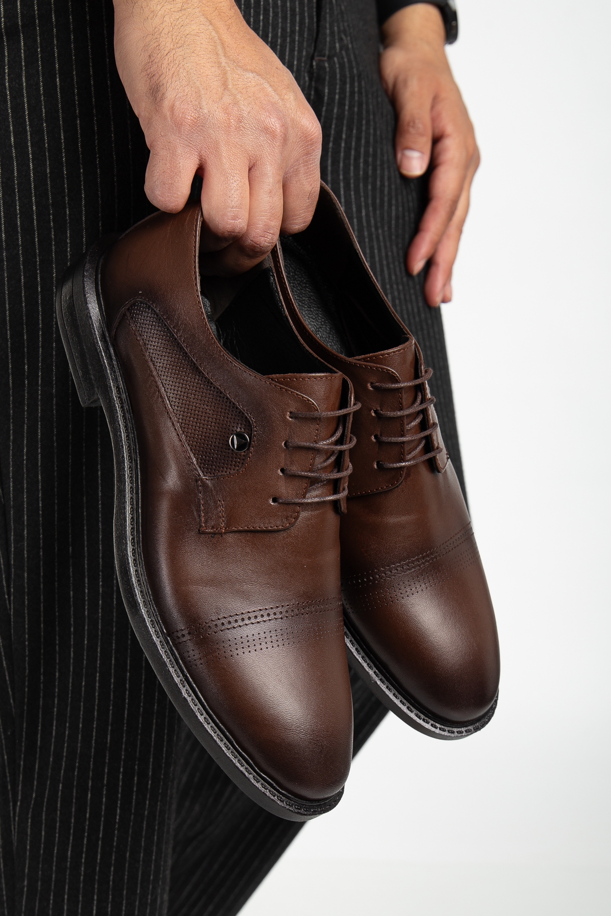 D02018 Günlük Ortopedik Erkek Hakiki Deri Klasik Ayakkabı - Görsel 3