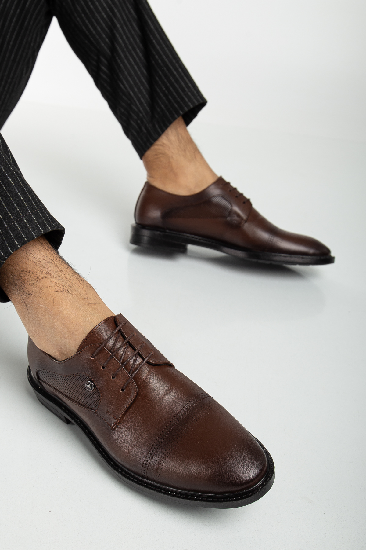 D02018 Günlük Ortopedik Erkek Hakiki Deri Klasik Ayakkabı - Görsel 4