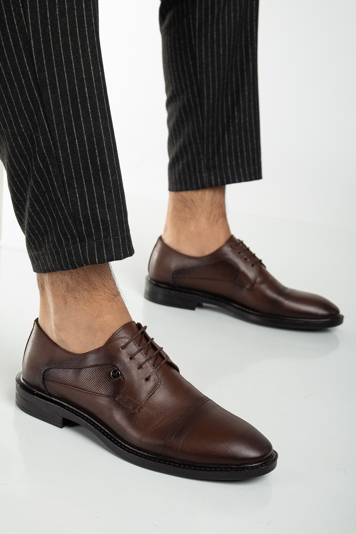 D02018 Günlük Ortopedik Erkek Hakiki Deri Klasik Ayakkabı - Görsel 5