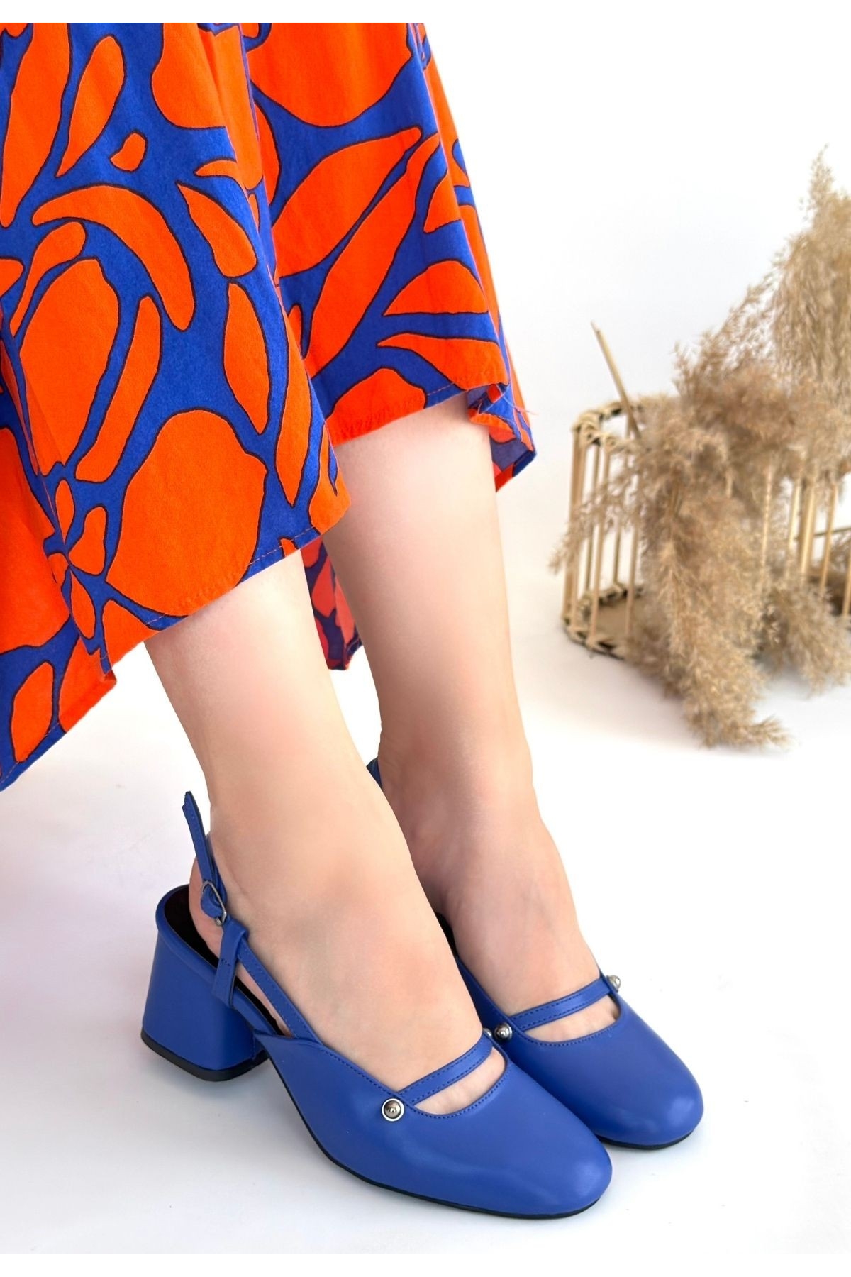Mavi Kadın Topuklu Ayakkabı - Görsel 2