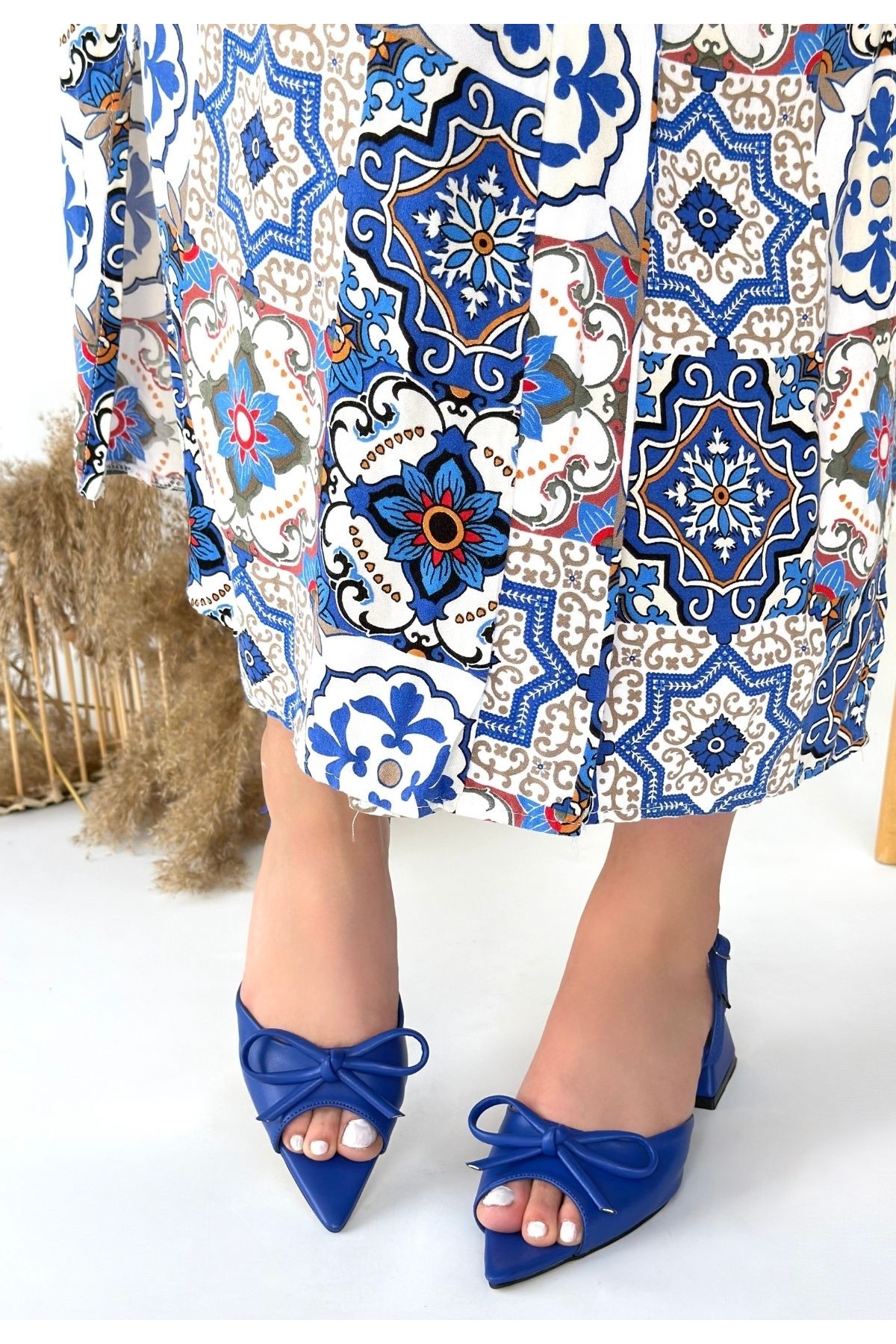 Mavi Kadın Topuklu Ayakkabı - Görsel 3