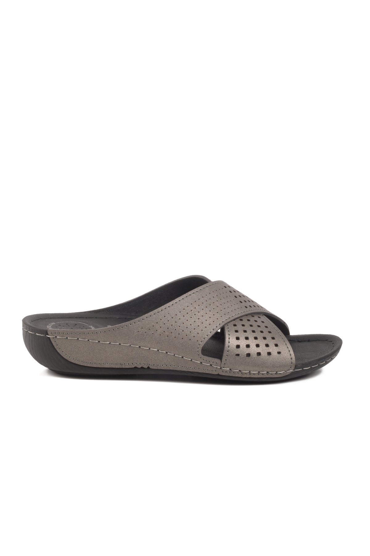 Aspor Platin Anatomik Kadın Düz Terlik - Görsel 2