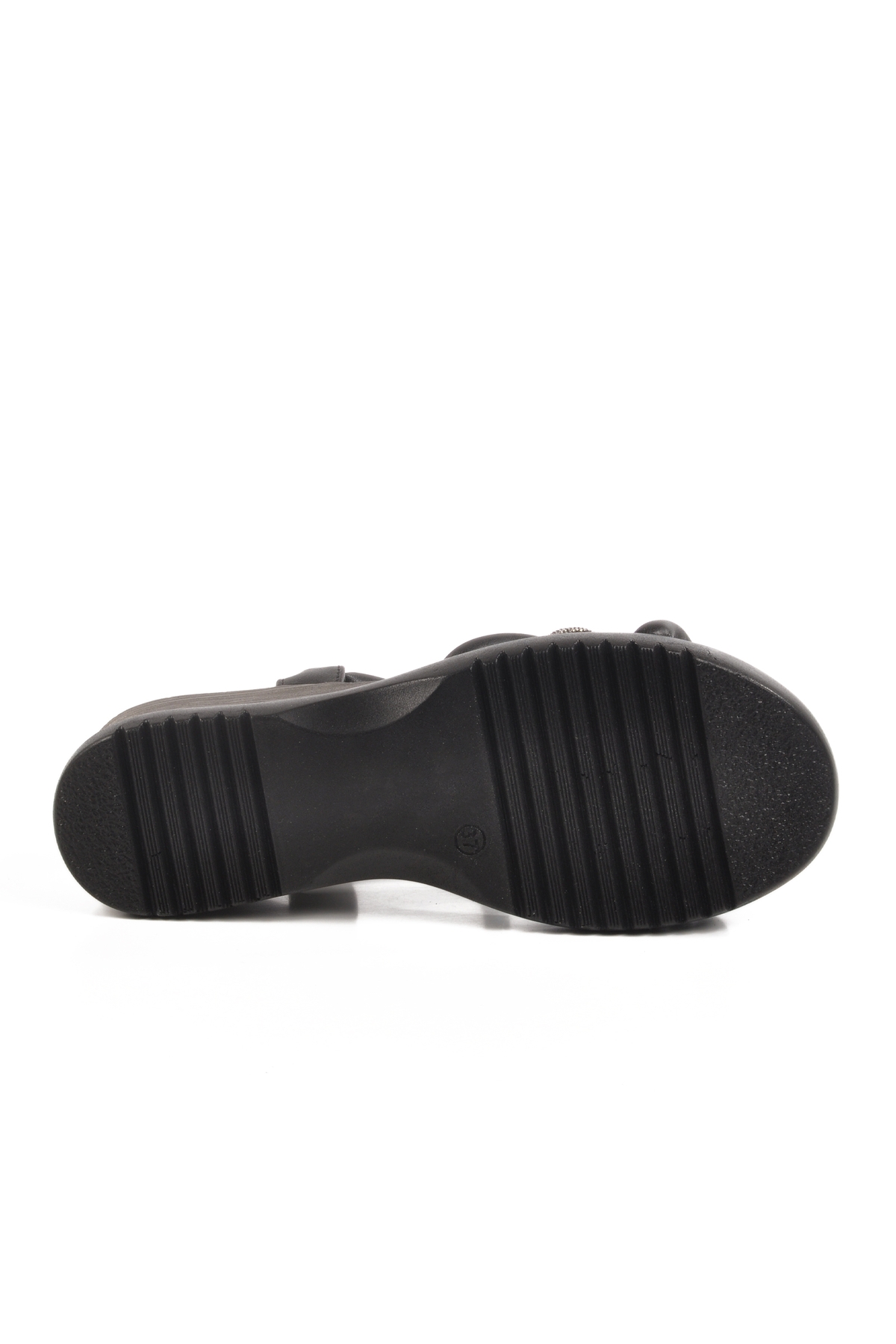 Aspor Siyah Kadın Dolgu Topuk Sandalet - Görsel 6