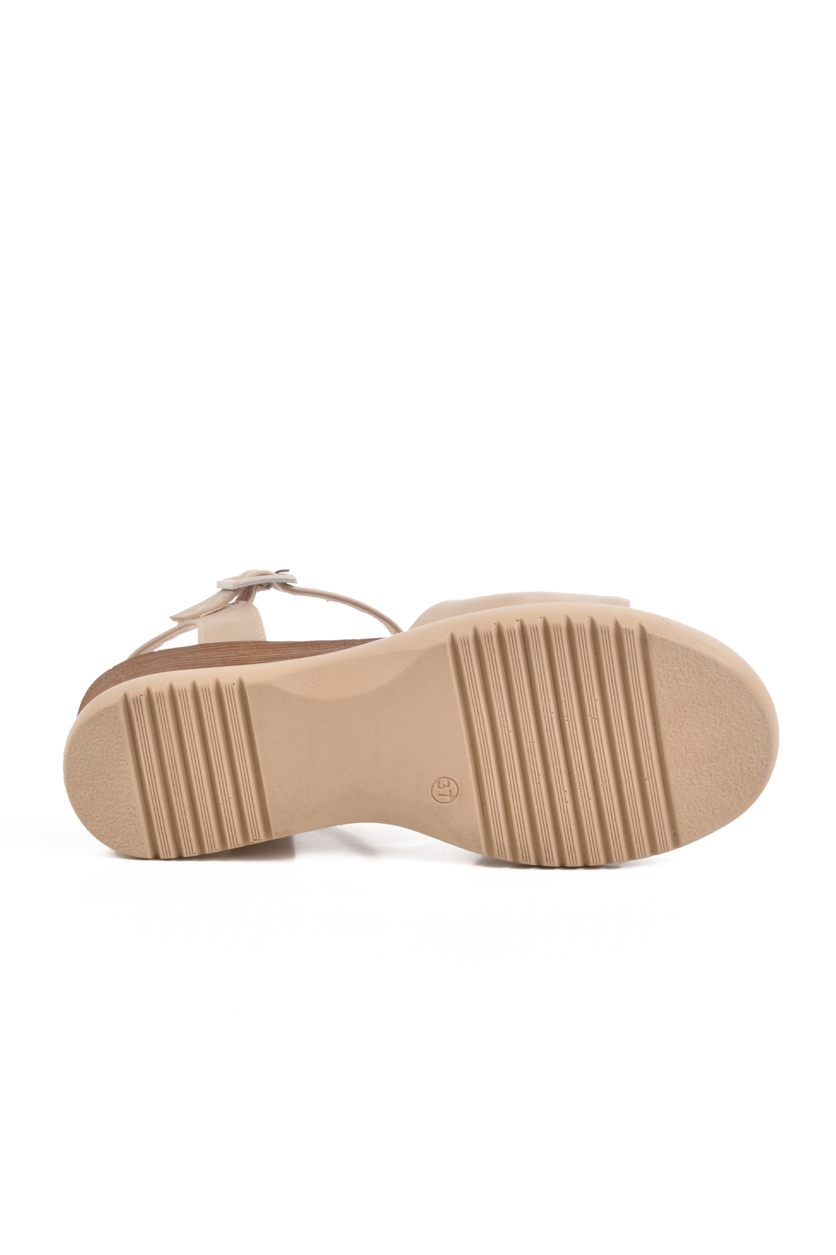 Aspor Bej Kadın Dolgu Topuk Sandalet - Görsel 6