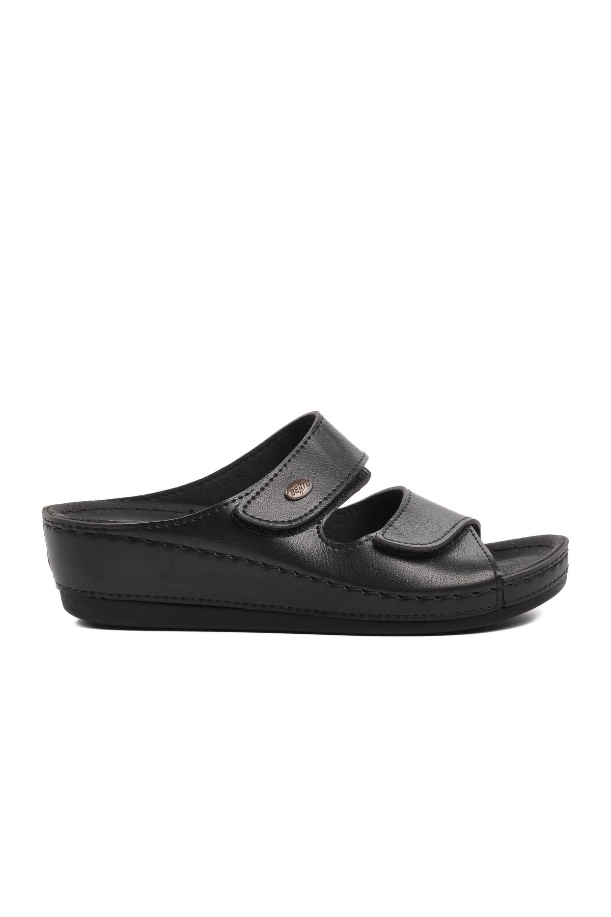 Aspor Siyah Anatomik Kadın Dolgu Topuk Terlik - Görsel 2