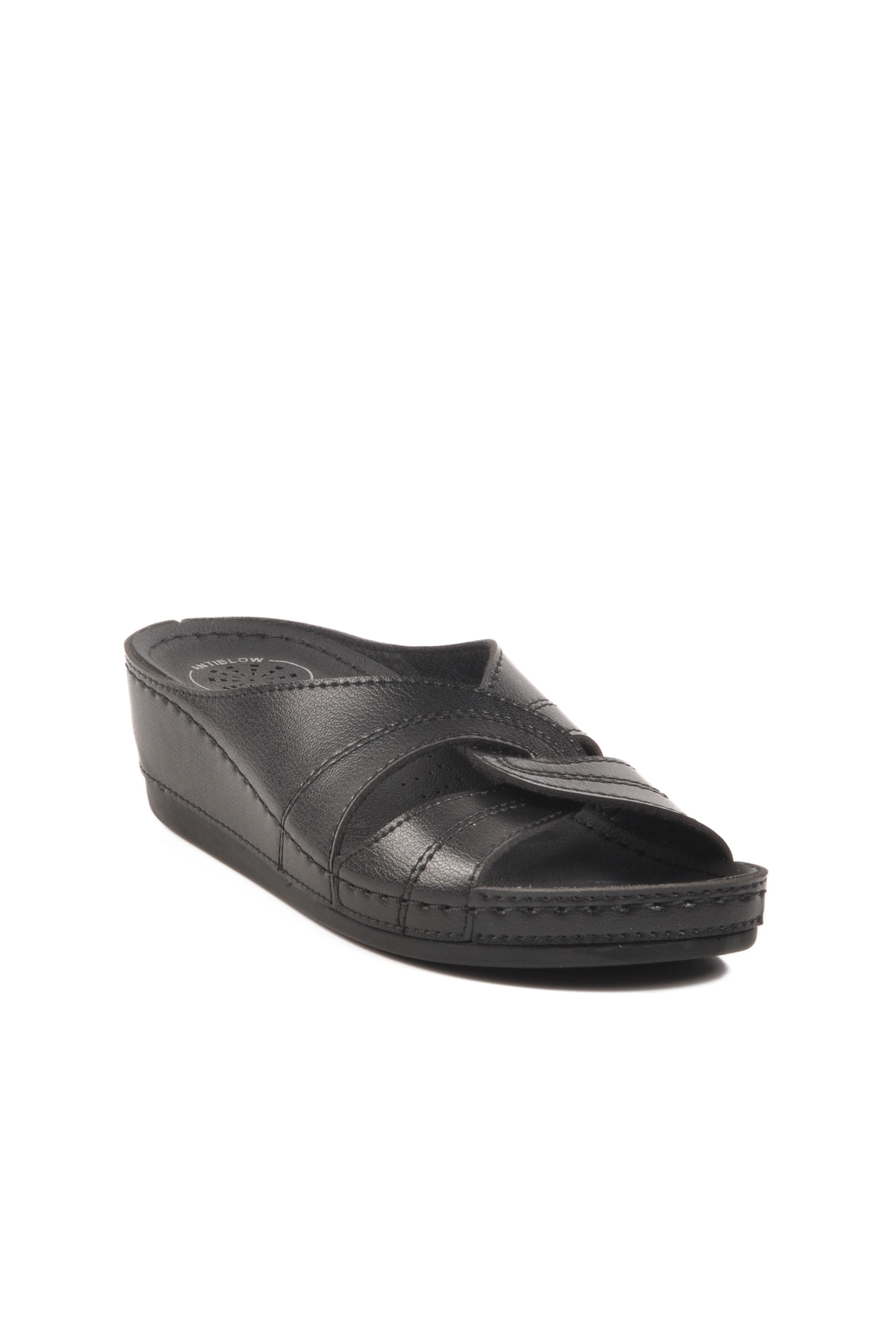 Aspor Siyah Anatomik Kadın Dolgu Topuk Terlik - Görsel 4