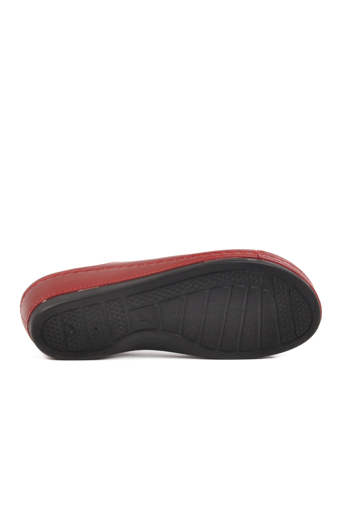 Aspor Kırmızı Anatomik Kadın Dolgu Topuk Terlik - Görsel 5