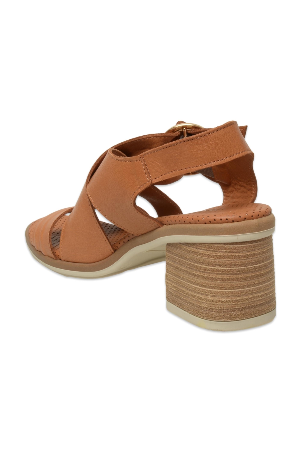 D25Ys-2605 Günlük Taba Kadın Sandalet - Görsel 5