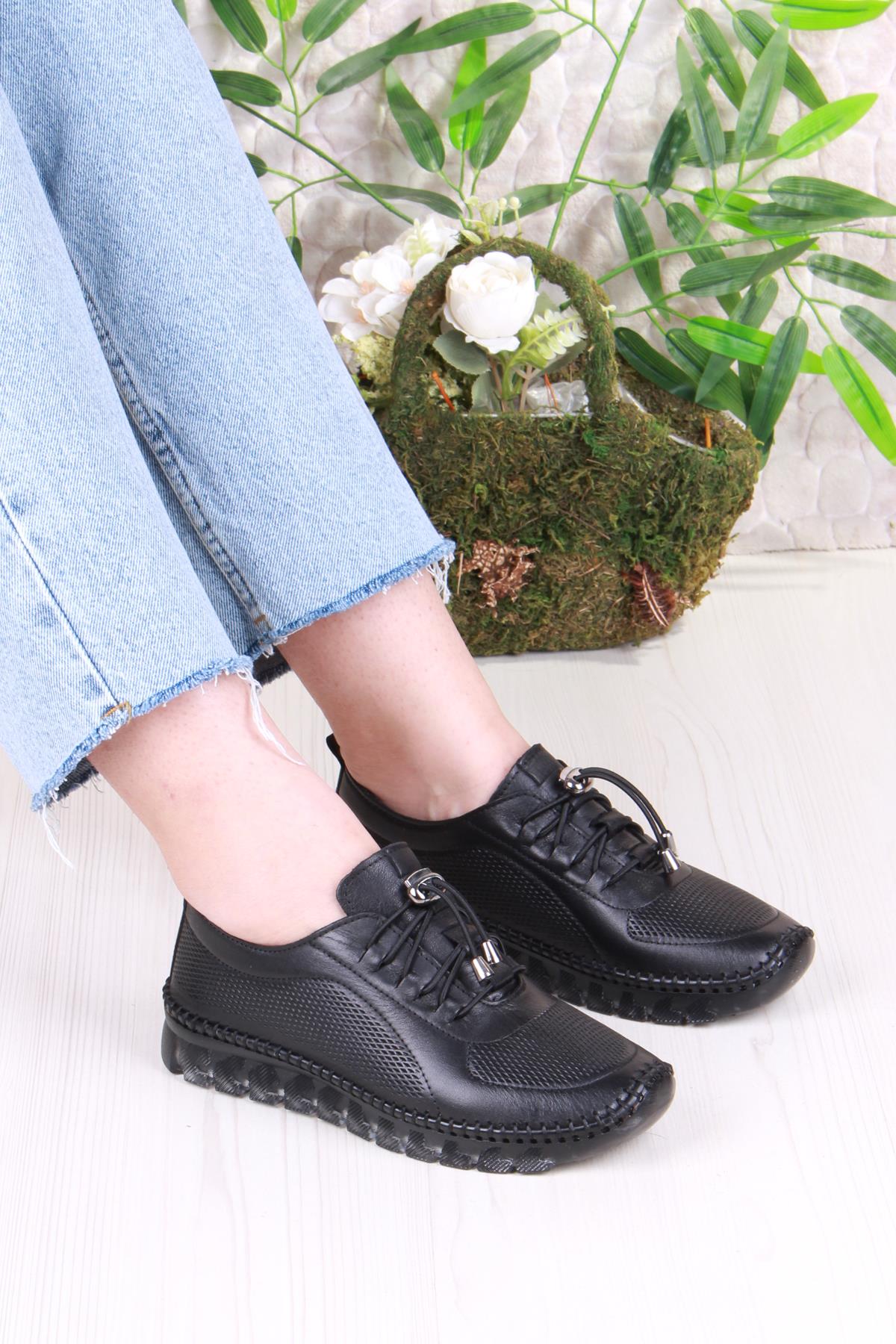 0006-D Anatomik Rahat Yumuşak Hakiki Deri Kadın Ayakkabı - Görsel 2
