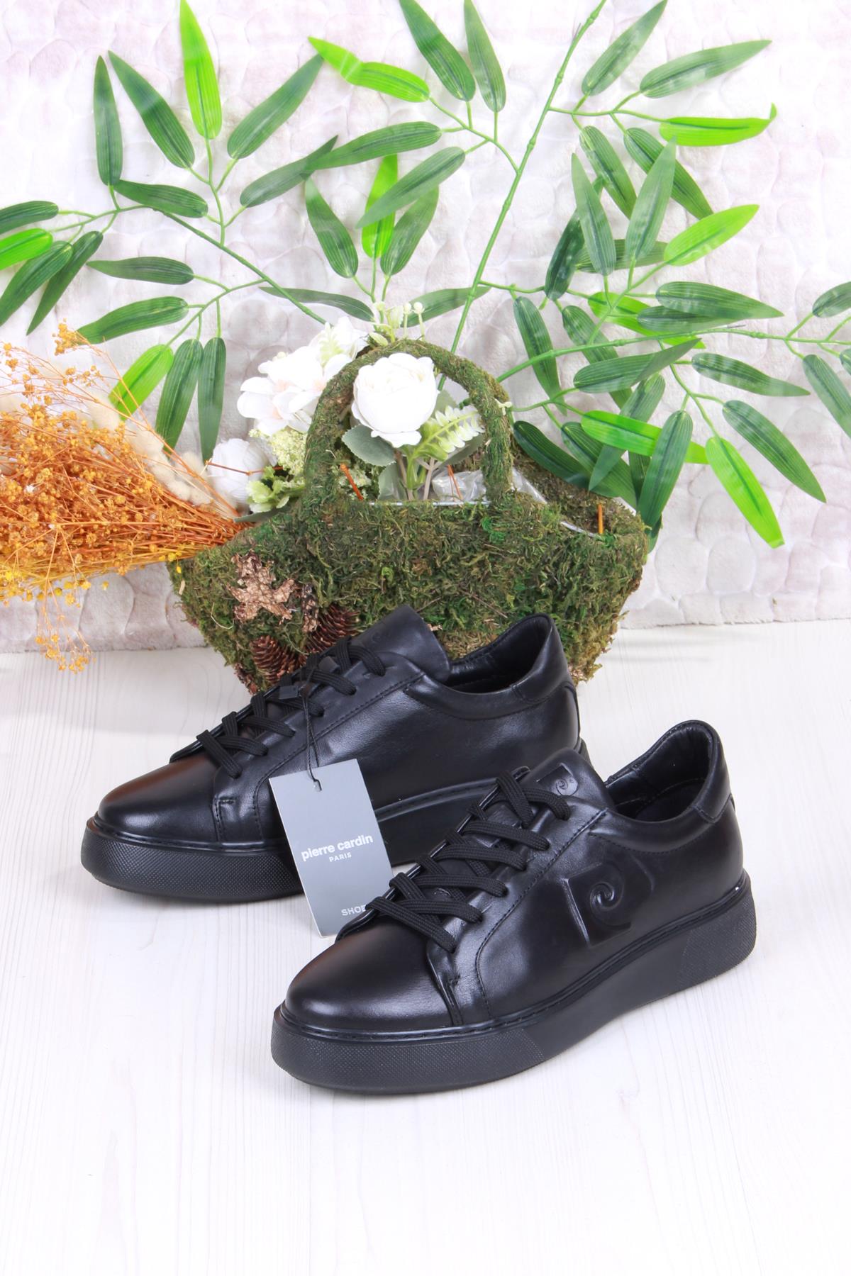 1362002 Siyah Orijinal Ürün İç Ve Dış Hakiki Deri Sneaker Erkek Ayakkabı - Görsel 4