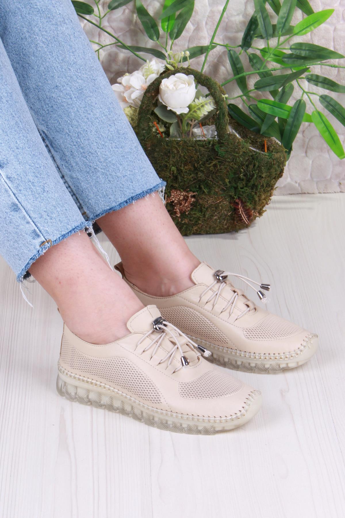 0006-D Anatomik Rahat Yumuşak Hakiki Deri Kadın Ayakkabı - Görsel 2