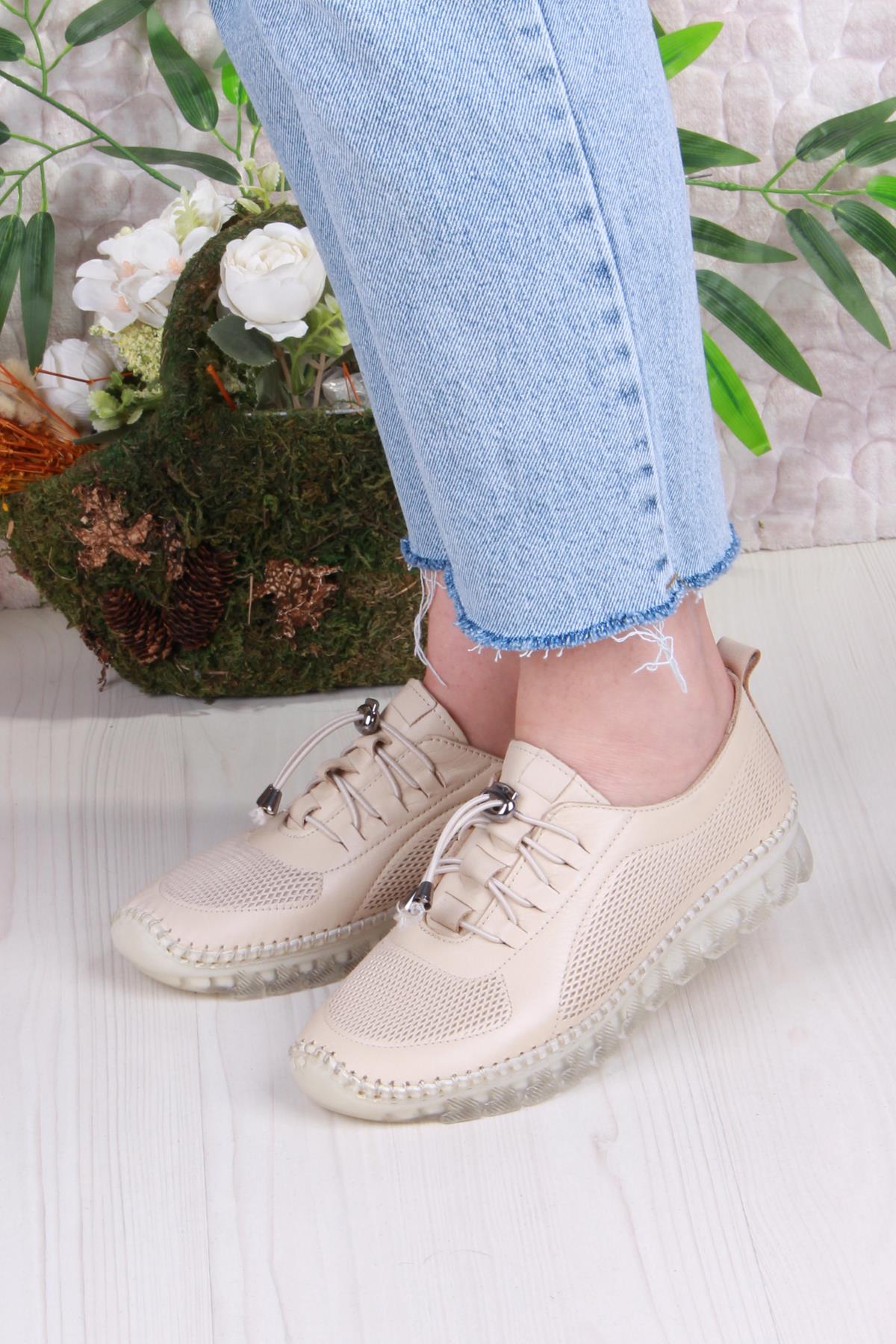 0006-D Anatomik Rahat Yumuşak Hakiki Deri Kadın Ayakkabı - Görsel 3