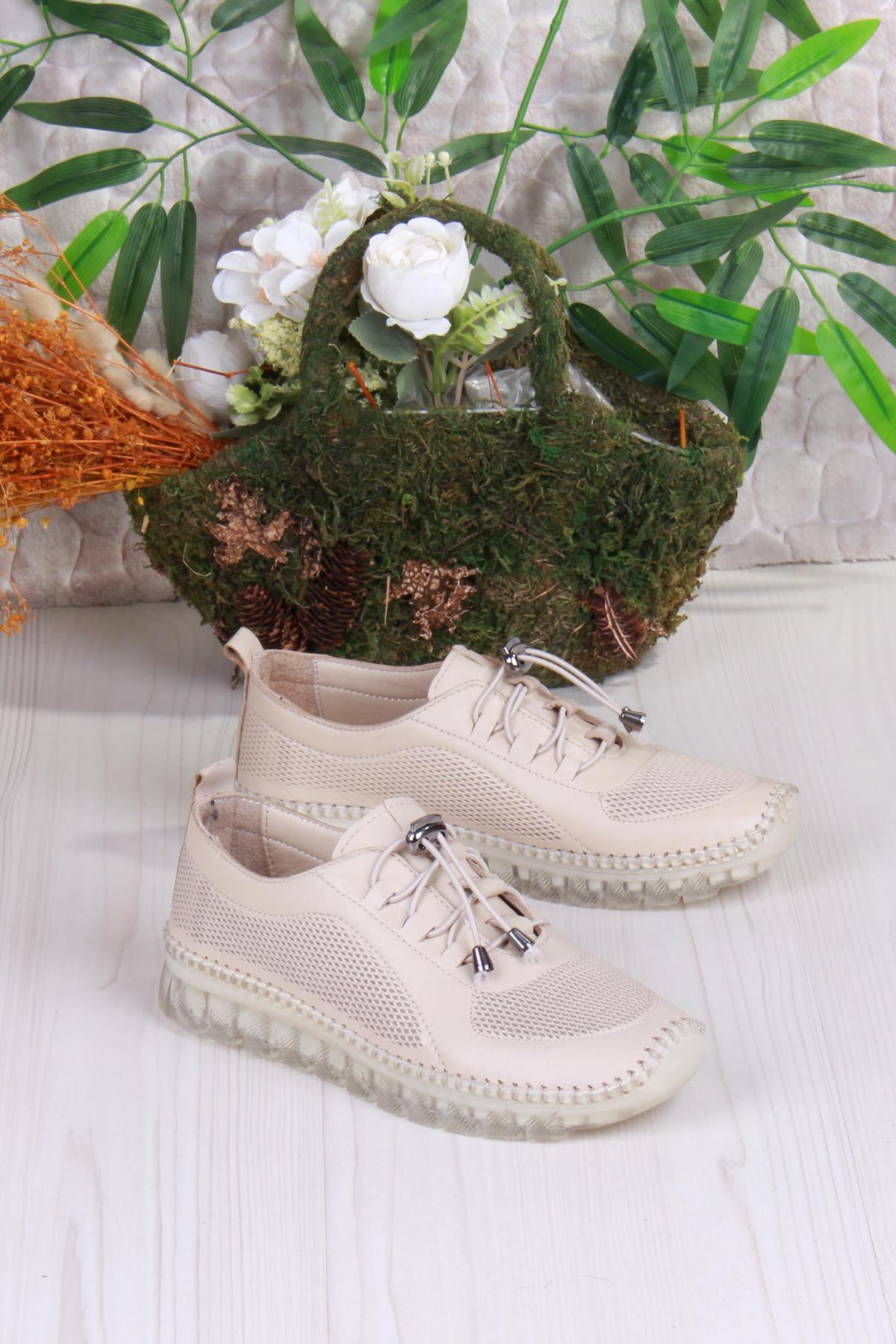 0006-D Anatomik Rahat Yumuşak Hakiki Deri Kadın Ayakkabı - Görsel 4