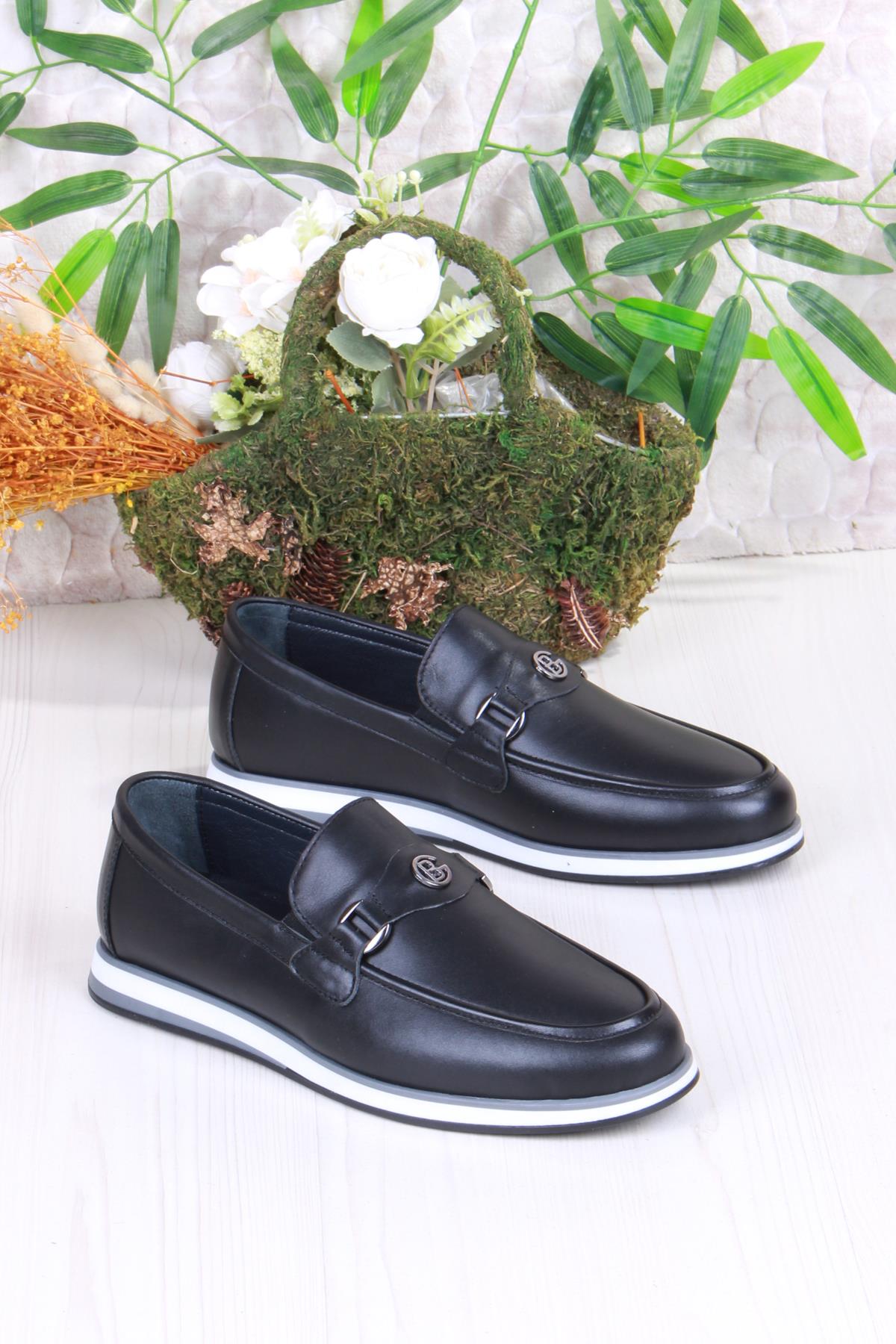 42464 Rahat İç Ve Dış Hakiki Deri Loafer Erkek Ayakkabı - Görsel 2