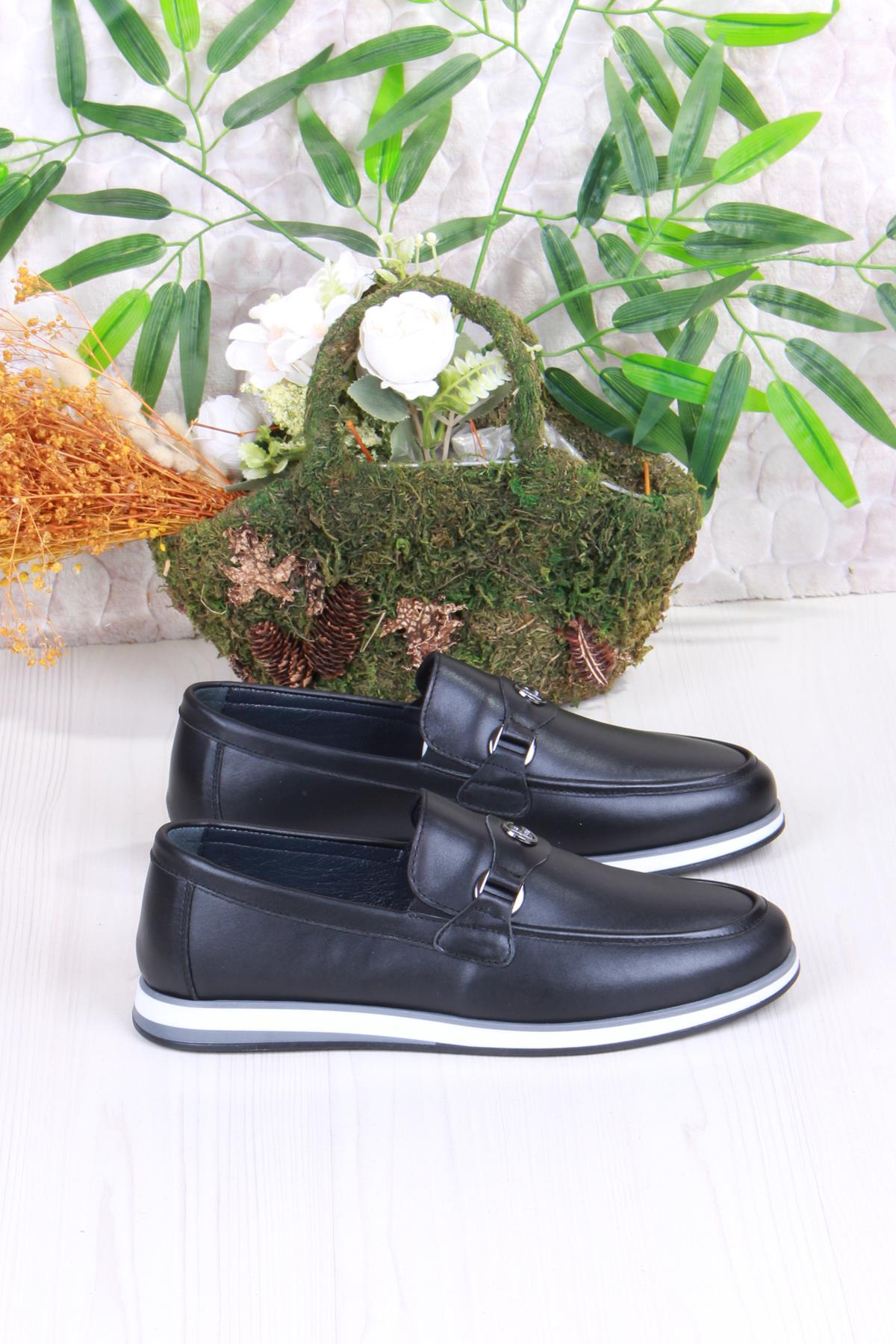 42464 Rahat İç Ve Dış Hakiki Deri Loafer Erkek Ayakkabı - Görsel 3