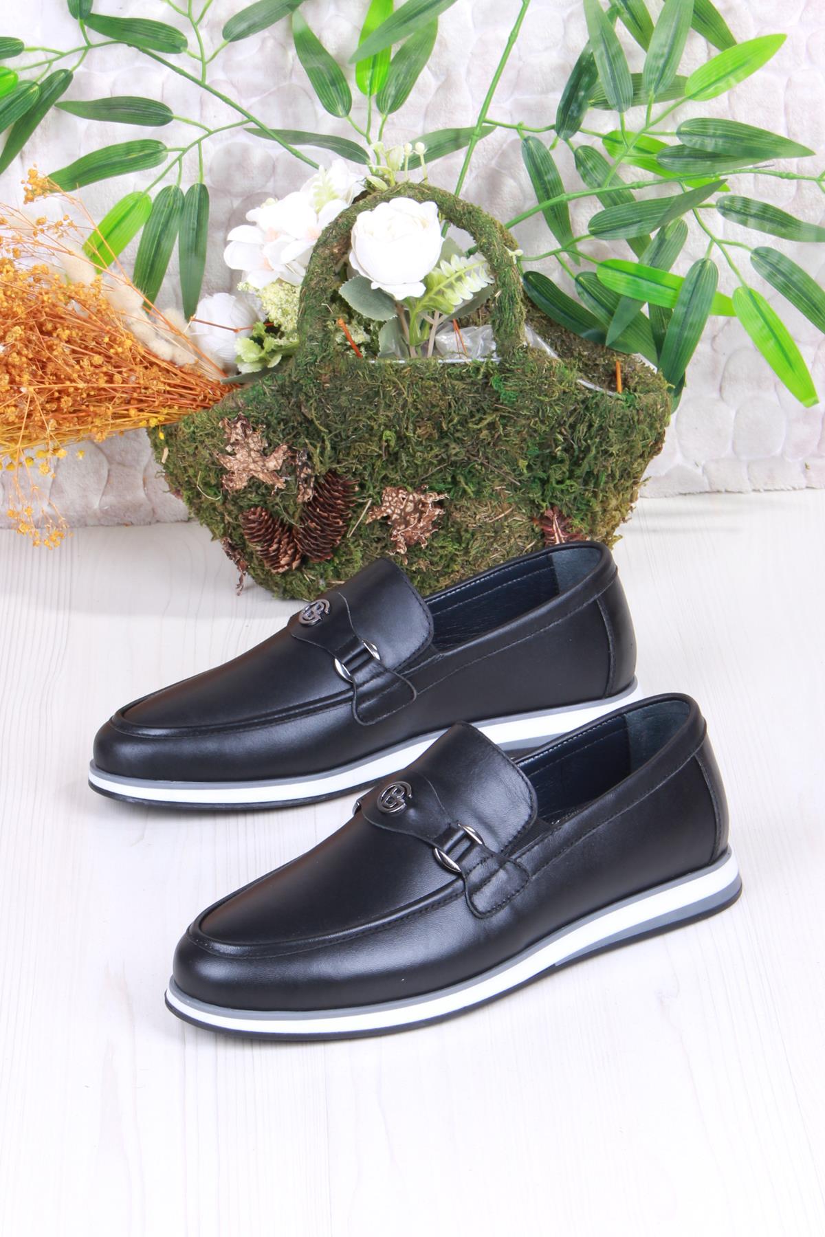 42464 Rahat İç Ve Dış Hakiki Deri Loafer Erkek Ayakkabı - Görsel 4