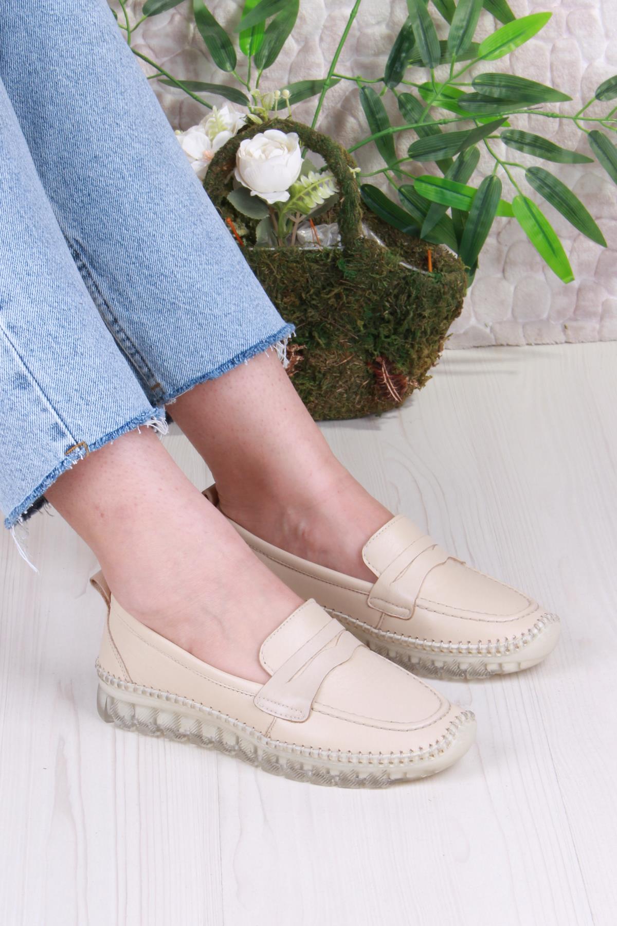 0005-L Anatomik Yumuşak Esnek Hakiki Deri Kadın Ayakkabı - Görsel 2