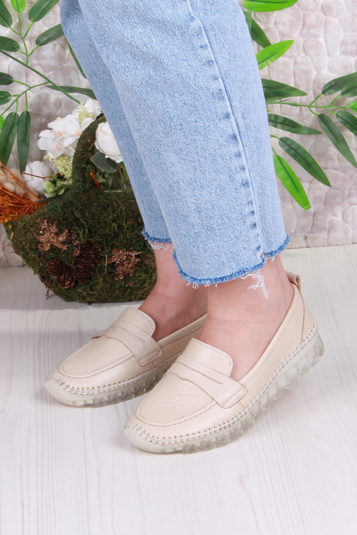 0005-L Anatomik Yumuşak Esnek Hakiki Deri Kadın Ayakkabı - Görsel 3